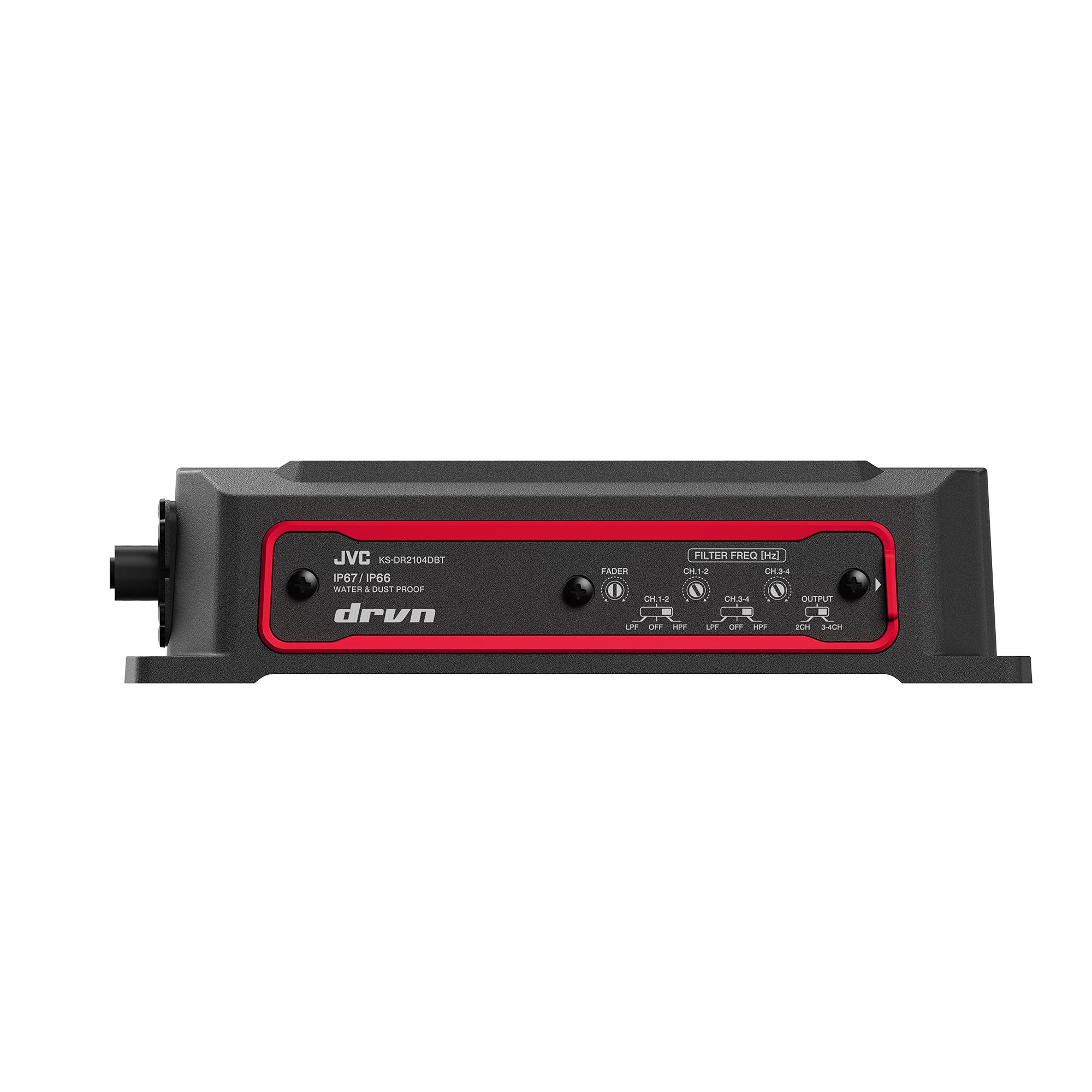 Jvc Ks Dr2104Dbt Compact 4 Channel 600 Watt Car Amplifier With Bluetooth Streaming. Built For Marine, Atv And Powersport Applica