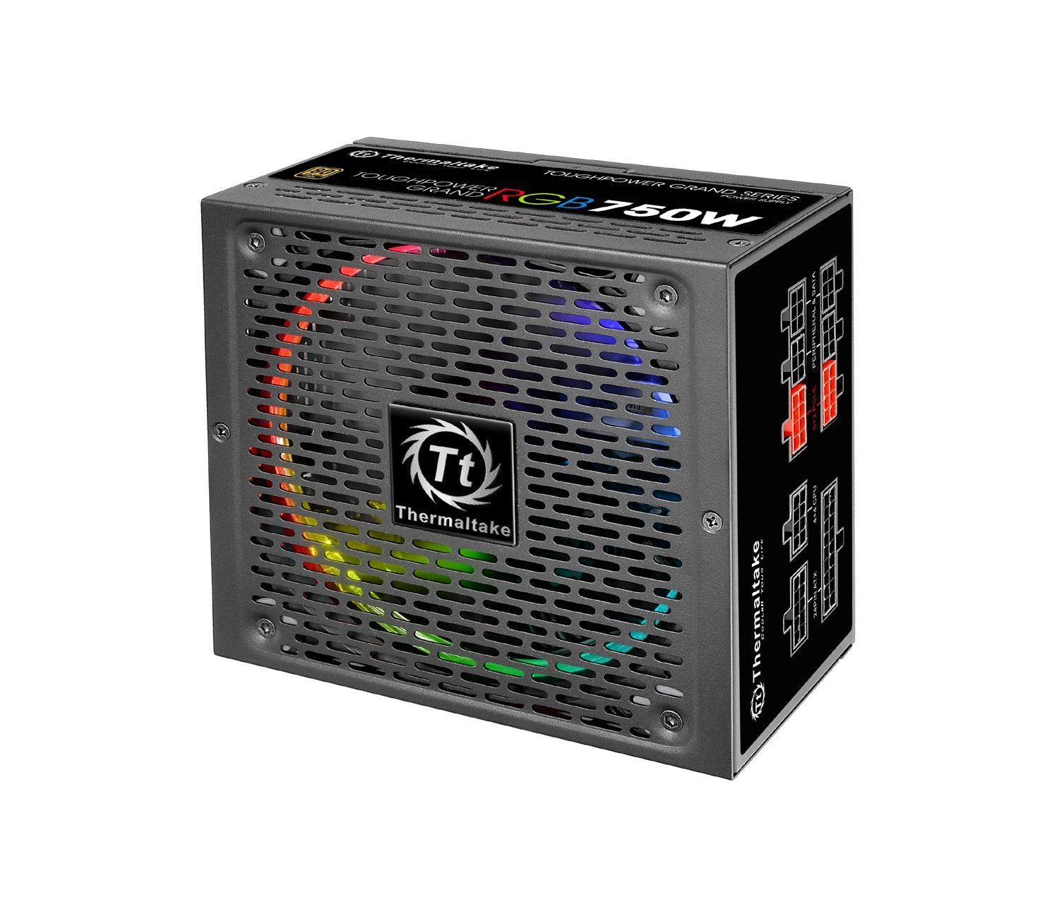 Thermaltake Toughpower Grand Rgb 750W 80+ Gold Smart Zero 256-Color Rgb Fan Fully Modular Power Supply 10 Yr Warranty Ps-Tpg-075