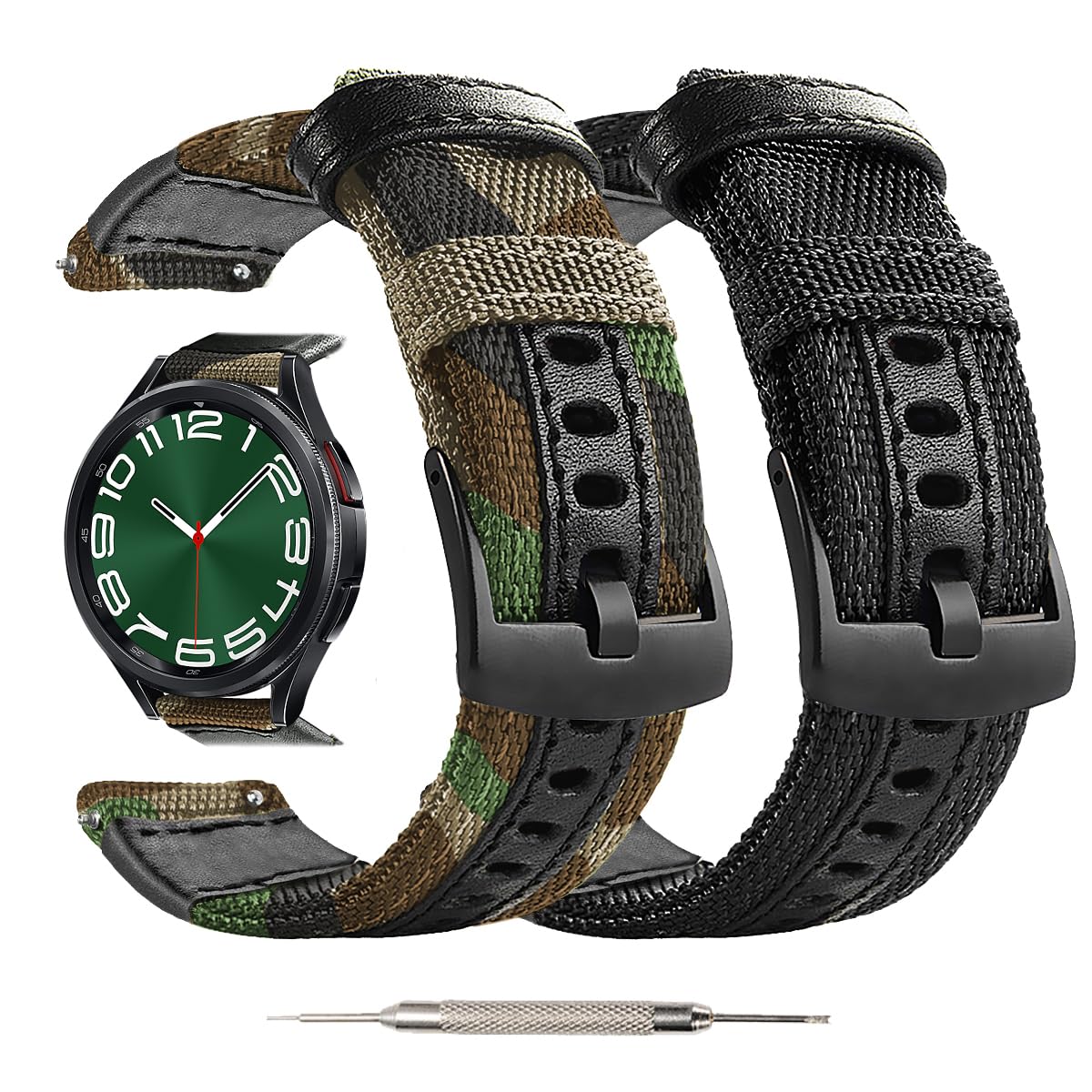 Maxjoy Galaxy Watch 6/Galaxy Watch 5 Band, Galaxy Watch 6 Classic/5 Pro Bands, 20Mm Nylon Strap Compatible With Samsung Galaxy W
