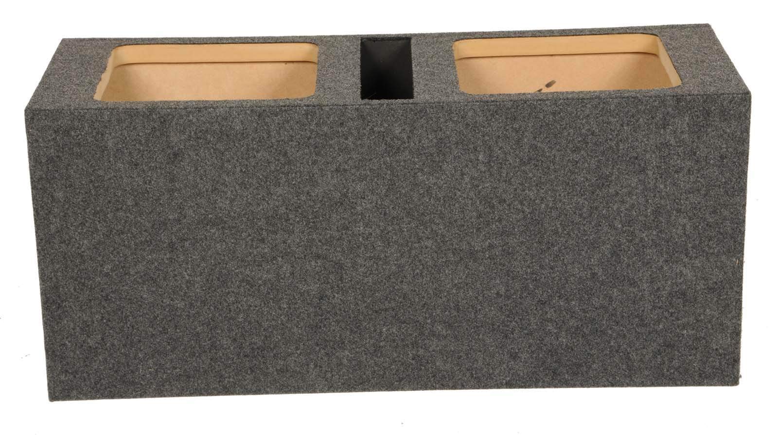 Empty Woofer Box Dual 12'' Mdf Vented Bass Box Square