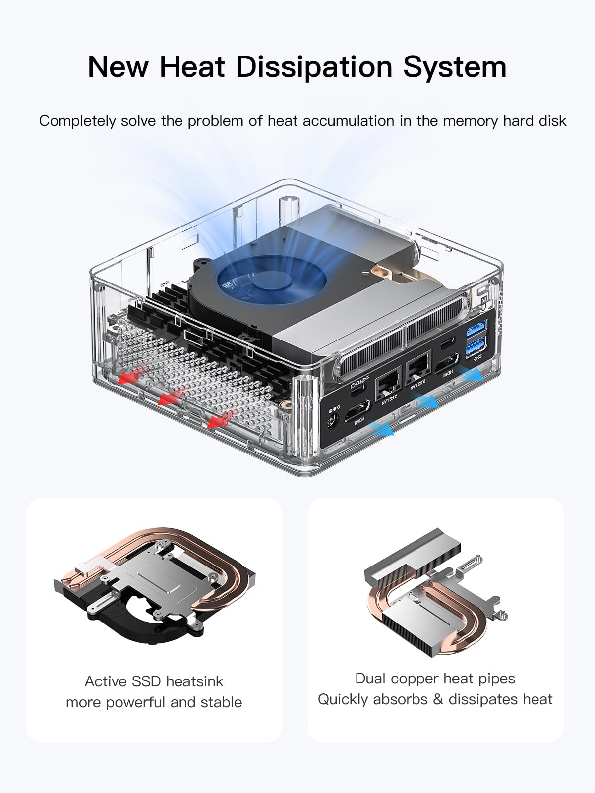 Minisforum Venus Series Nab9 Mini Pc, 12Th Gen Core I9 12900Hk(14C/20T) Small Compter Barebone Version Without Ram & Ssd, 2X Hdm