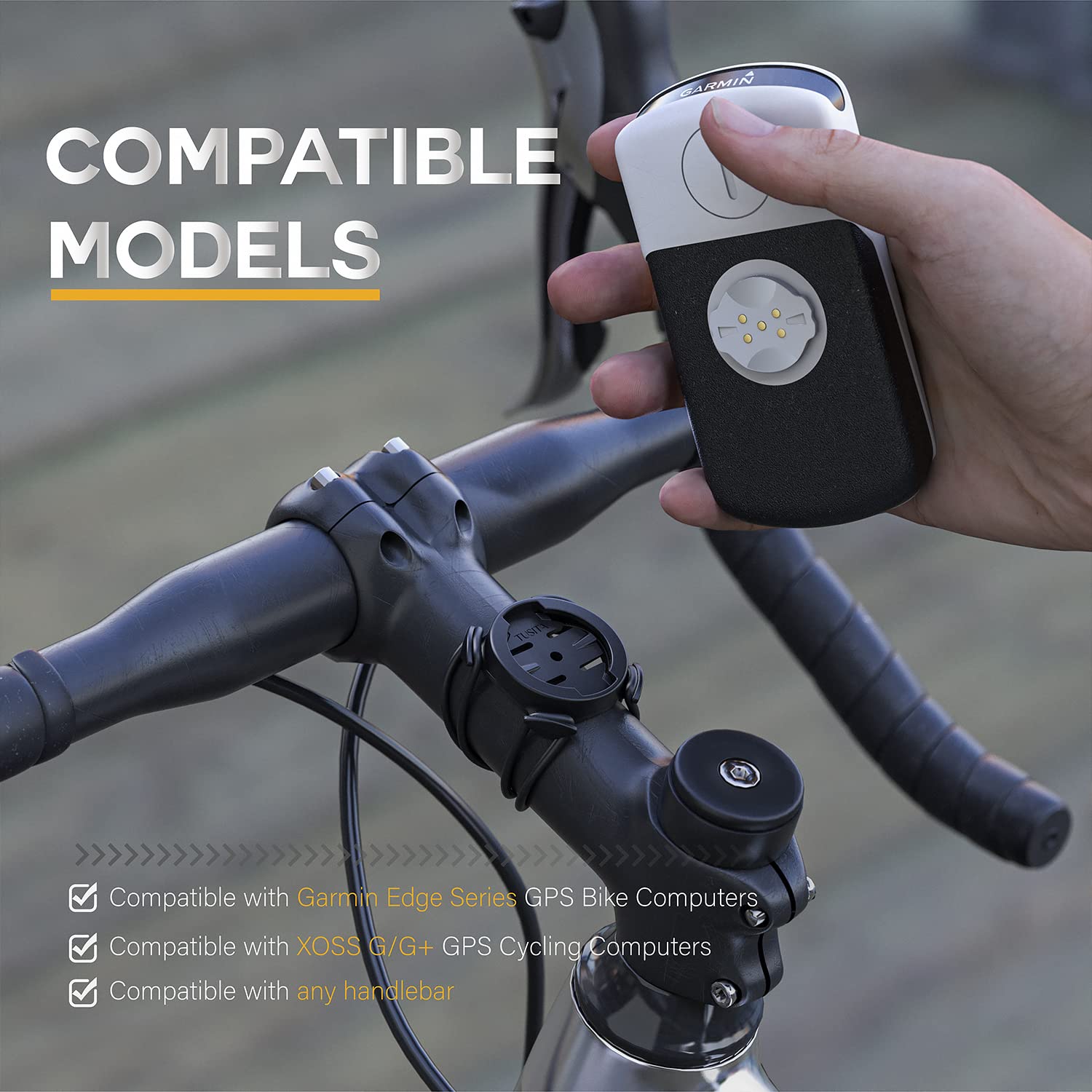 Tusita Quarter Turn Bike Mount Compatible With Garmin | Xoss G/G+ | Igpsport Bike Gps Computer