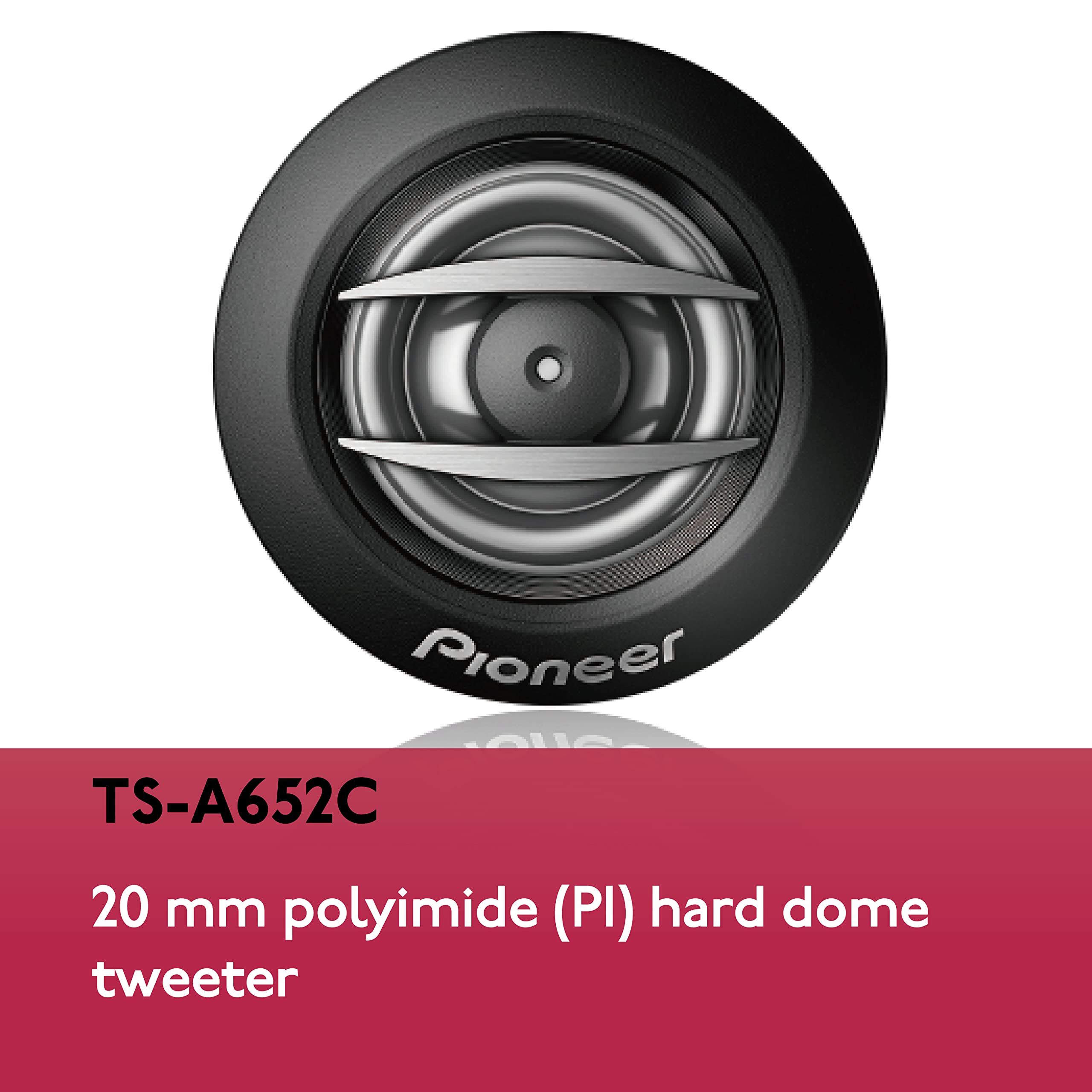Pioneer Ts-A652C A Series 6-1/2 350 W Max Power, Carbon/Mica-Reinforced Impp Cone, 20Mm Pi Tweeter - Component Speakers (Pair),