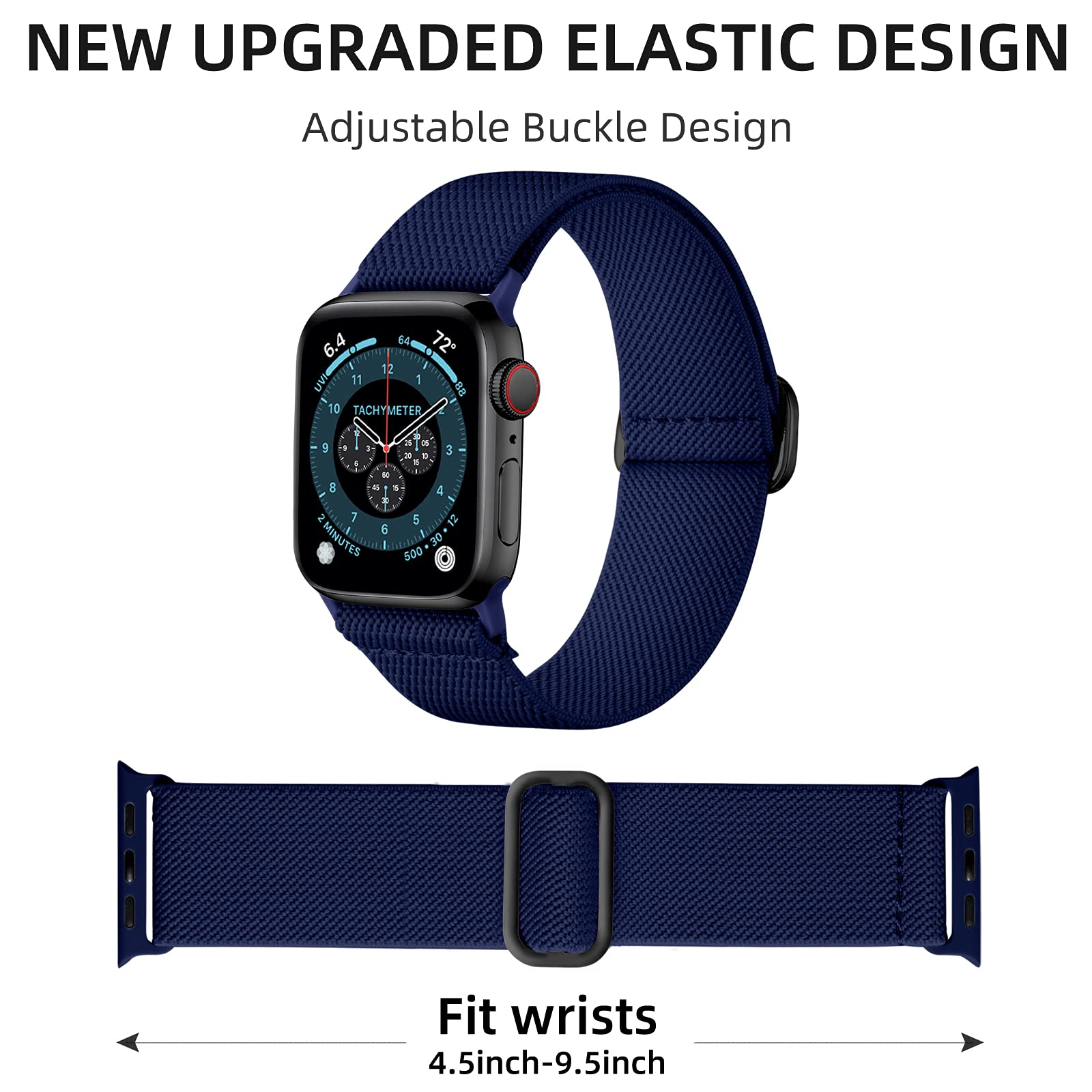 Daqin 3 Pack Nylon Solo Loop Compatible With Apple Watch Band 46Mm 45Mm 44Mm 49Mm 42Mm 41Mm 40Mm 38Mm, Stretchy Braided Sport St