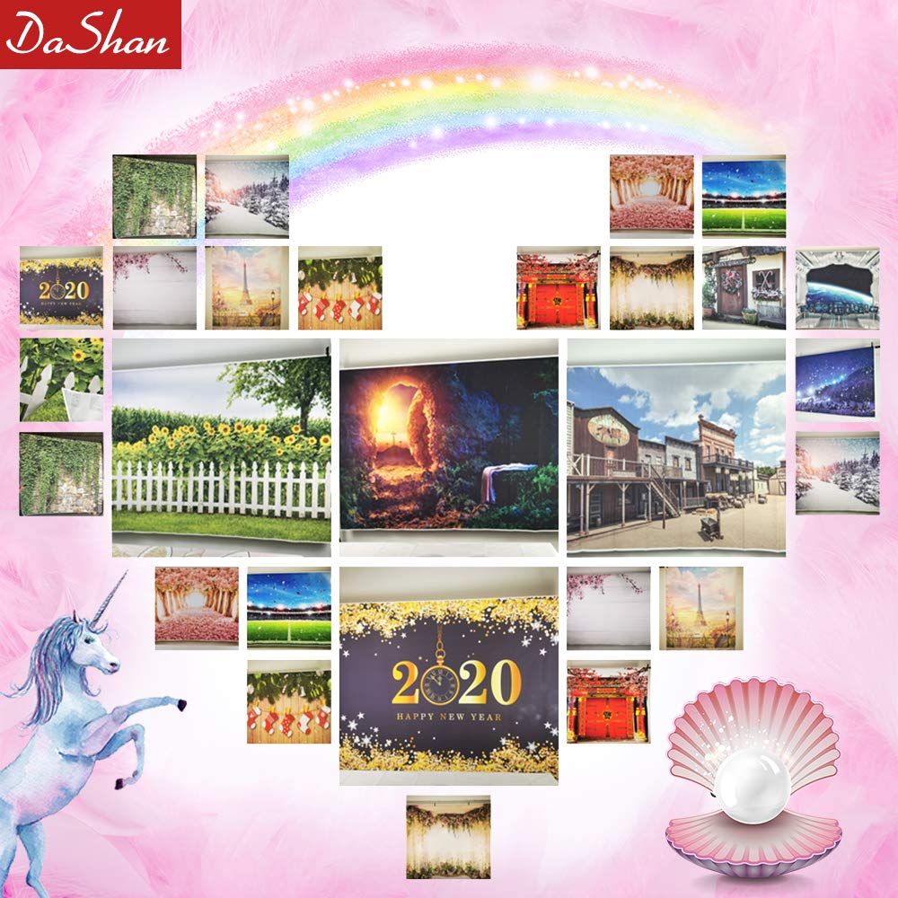 Dashan 7X5Ft Polyester Carousel Backdrop Gold Sequins Pink Stripe Photography Background Baby Girl 1St Birthday Cake Smash Baby