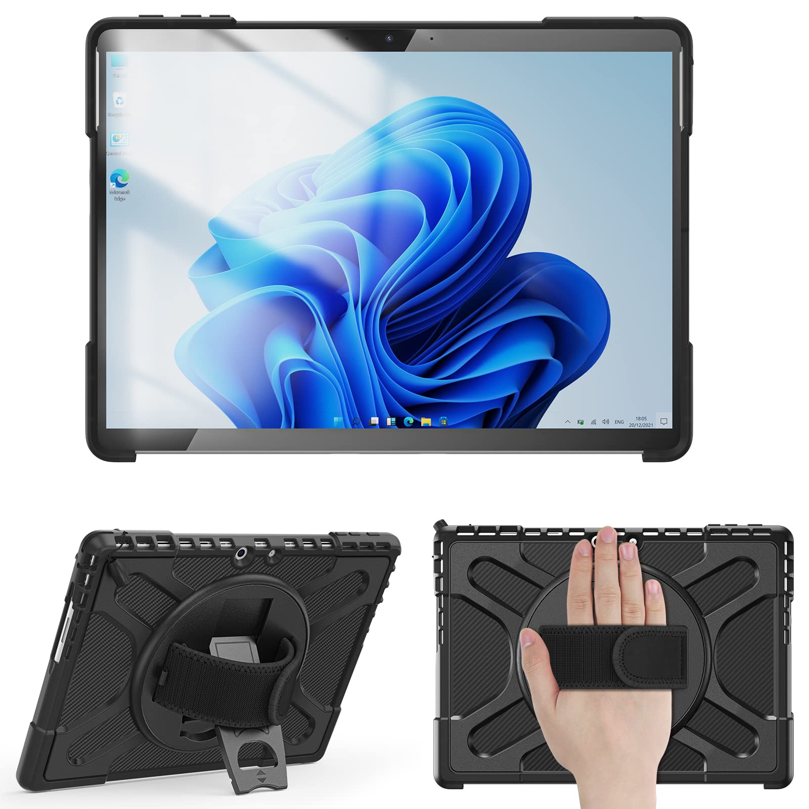 Zenrich Surface Pro 9 Case 13 Inch 2022, Zenrich Rugged Case For Surface Pro 9 With Kickstand And Hand Strap Heavy Duty Shockpro