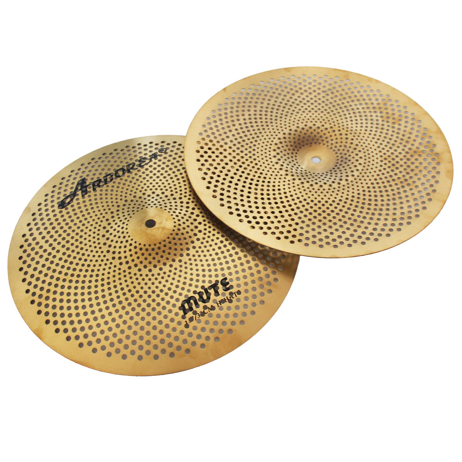 Arborea Low Volume 13   Hi Hats Cymbal Golden Practice Mute Cymbal For Drum Set