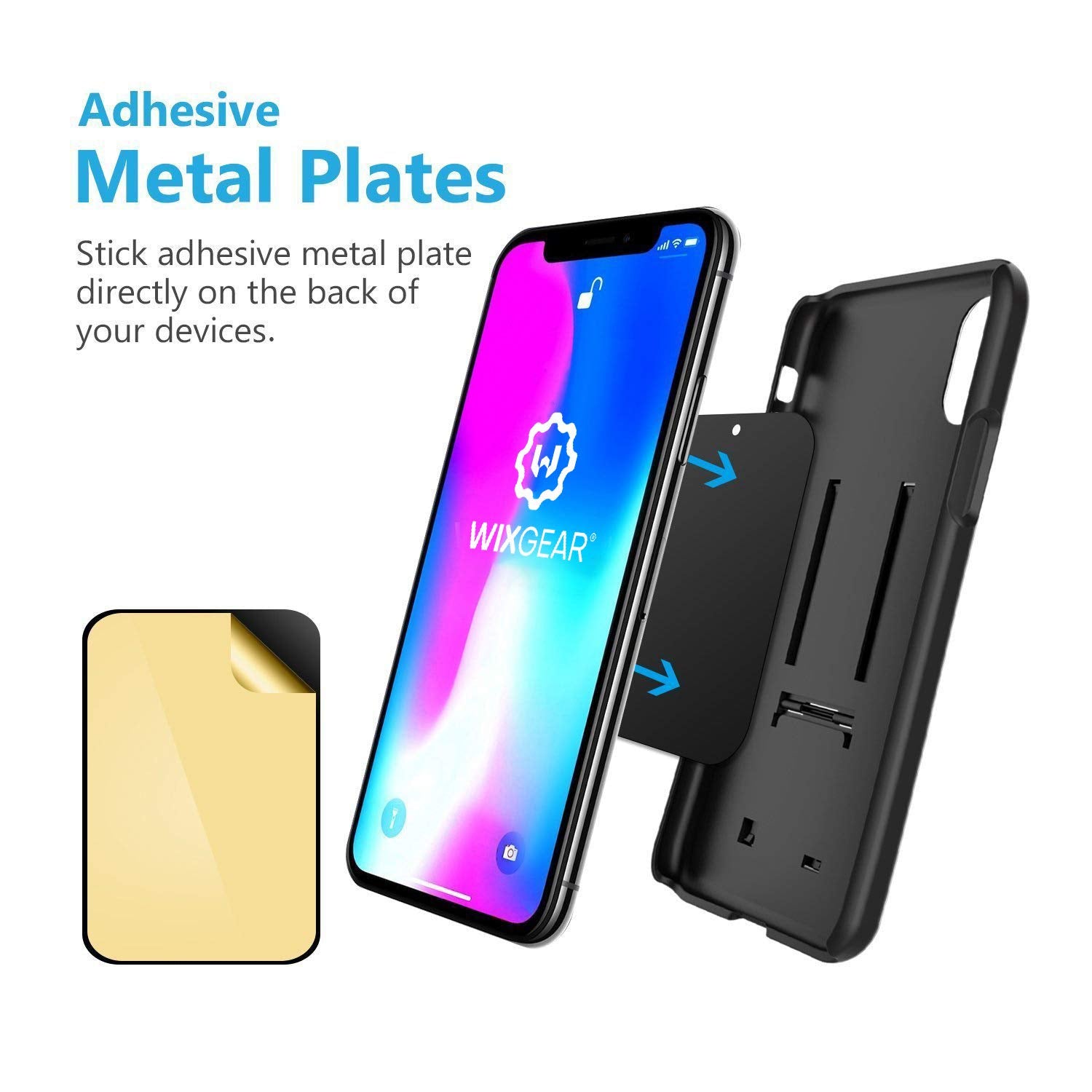 Wixgear Rectangular Head Universal Cd Slot Magnetic Car Mount Holder, For Cell Phones And Mini Tablets With Fast Swift-Snap Tech