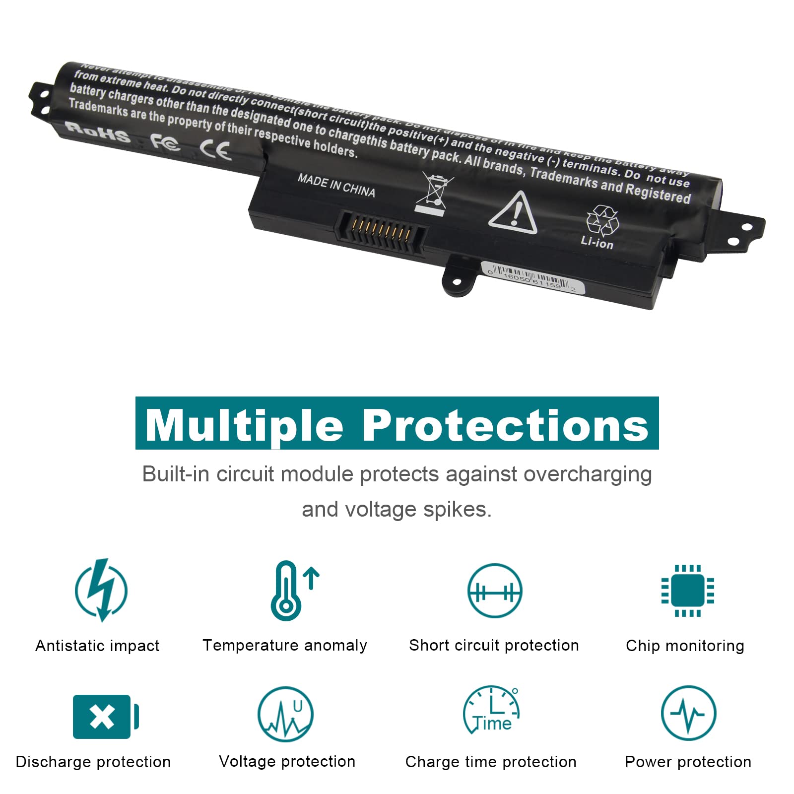 Fancy Buying Laptop Battery For Asus Vivobook X200Ca X200M X200Ma F200Ca 11.6'' Series Notebook Ma Ultrabooks A3Ini302 A31N1302