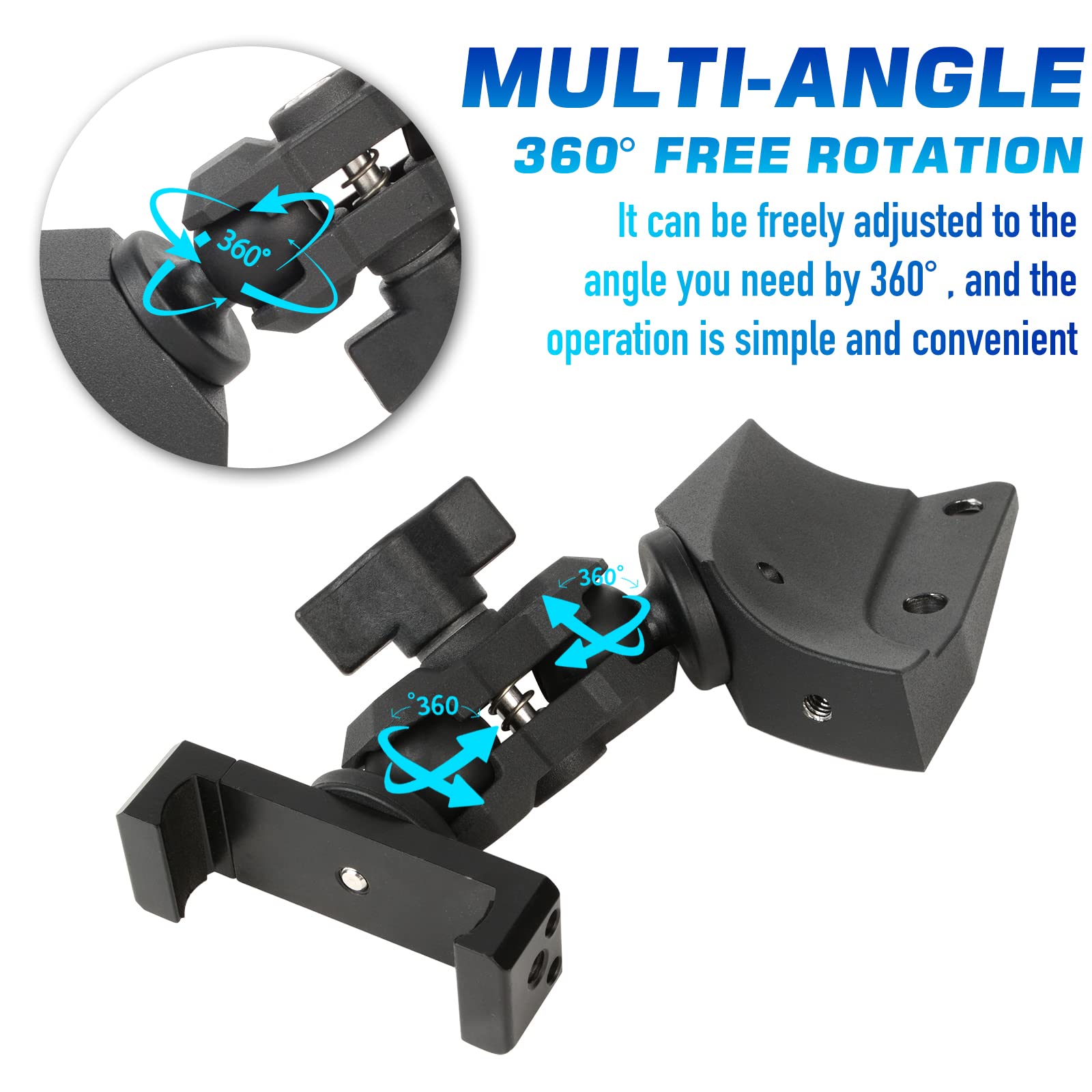 Dashboard Left Side Phone Holder Mount, Anti Shake Stabilizer Custom Adjustable Cell Phone Holder For Ford Bronco Accessories 20