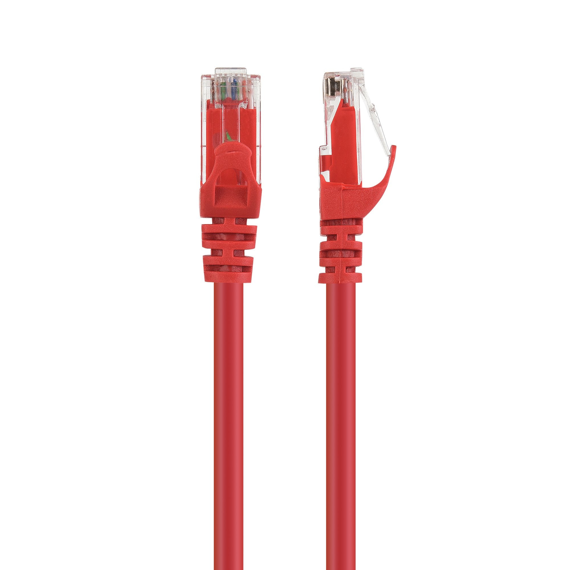 Cable Matters 10Gbps 5 Pack Snagless Short Cat 6 Ethernet Cable 1 ft (Cat 6 Cable, Cat6 Cable, Internet Cable, Network Cable) in Red