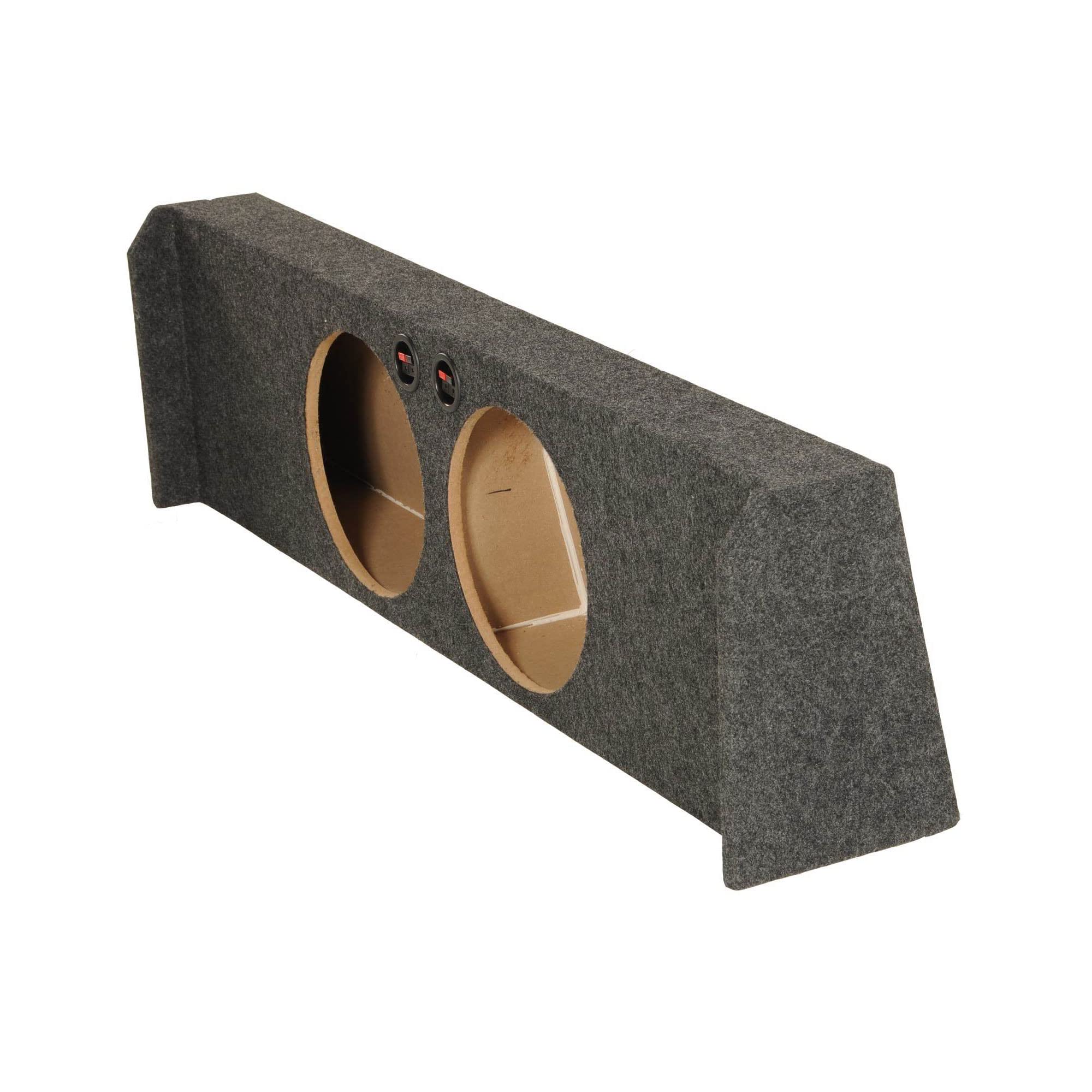 Q Power FORD12 2009DF Dual 12-Inch Custom Fit Speaker Box for Ford F150 Xcab/Super Crew Truck 2009-2014 Engineered Wood Charcoal