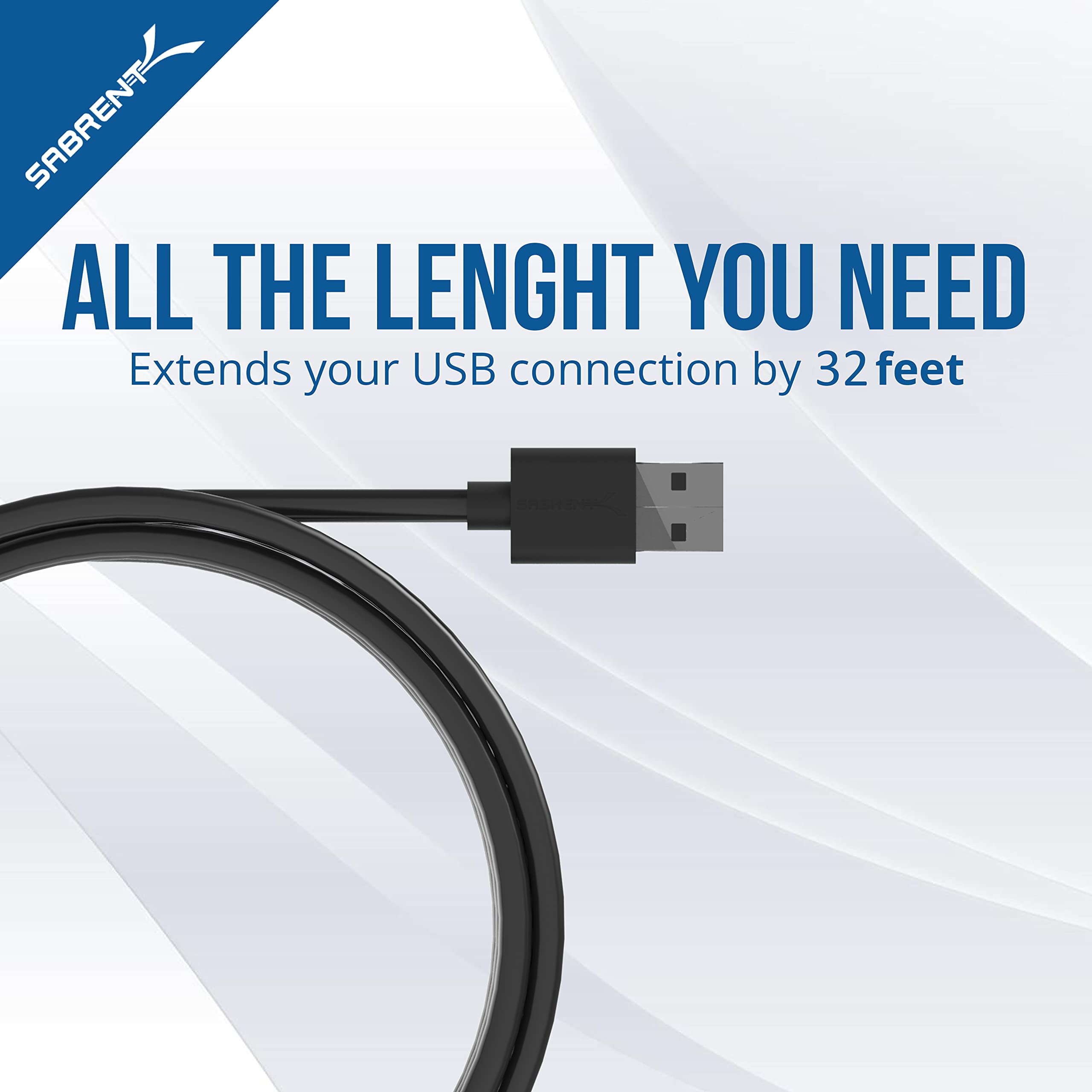 Sabrent 32 Foot Usb 2.0 Active Extension Cable (Cb Usbxt)