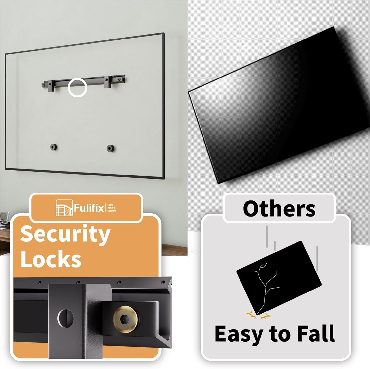 Aentgiu 2 Set Studless Tv Wall Mount, Heavy Duty Drywall Tv Bracket Hanger For 32 75 Inch Flat Screen Tvs, No Stud, No Drill, No Anchors, Easy Install With All Hardware Included