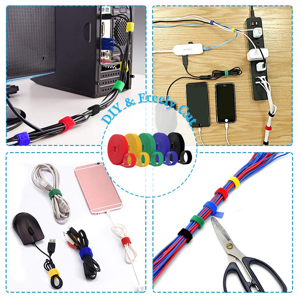 Powerking Cable Management Boxes Organizer, Bamboo Lid, Large Storage Wires Keeper Holder For Desk, Tv, Computer, Usb Hub, Syste