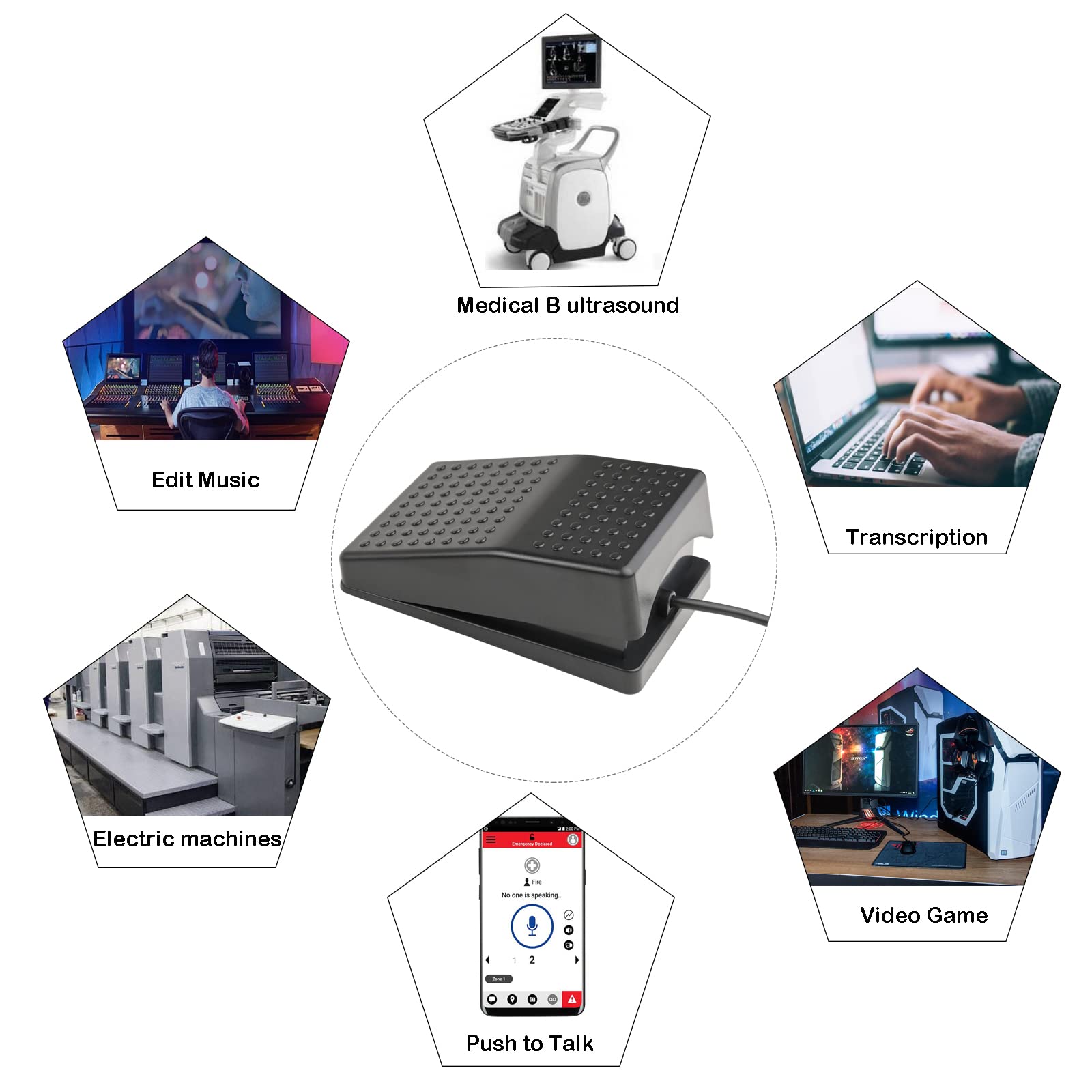 Ikkegol Upgraded Usb Foot Switch Single Pedal Mechanical Control Footswitch Map Mouse Keyboard Hotkey Combination Key Press Simu