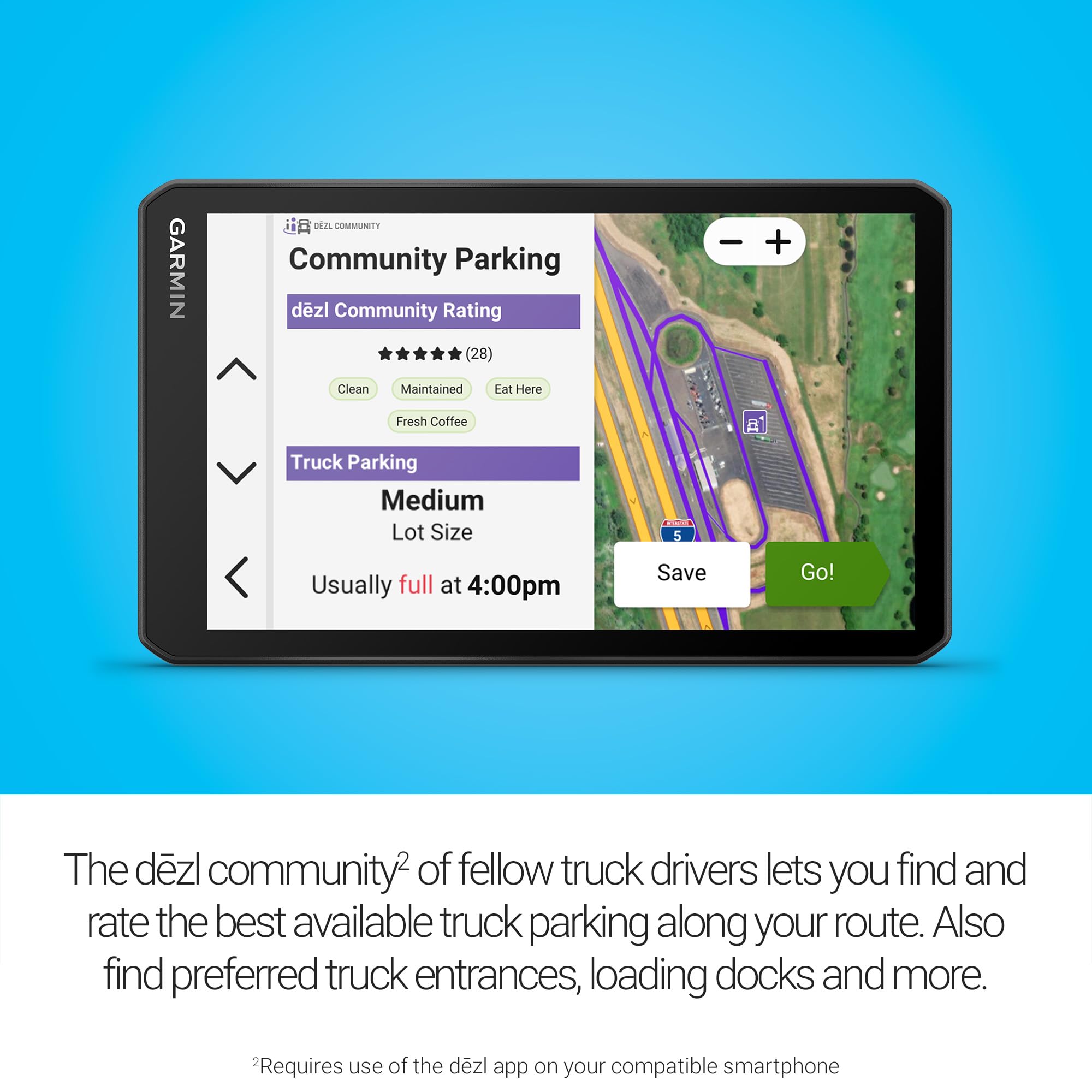 Garmin Dezl Otr720, Large 7 Gps Navigator, Custom Truck Routing, Satellite Imagery, Wind Speed, Community-Shared Loading Docks