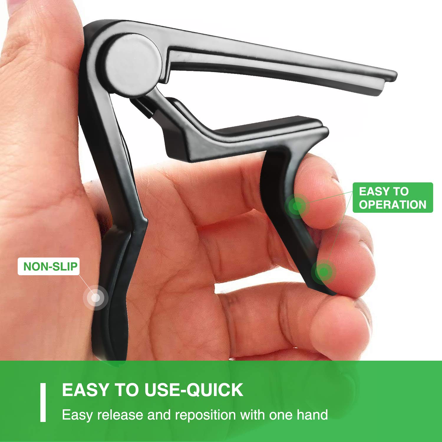 Guitar Capo, 6 String Acoustic & Electric Guitar Capo,Guitar Capo Acoustic(Black)