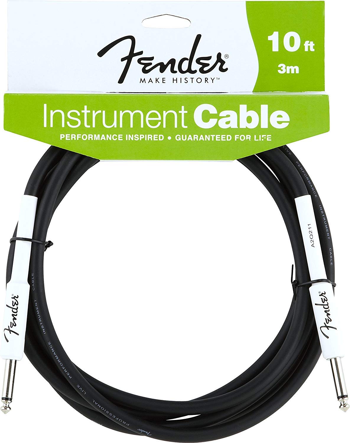 Fender Performance Series Instrument Cables (1/4 Straight-to-Straight) for electric guitar, bass guitar, electric mandolin, pro 