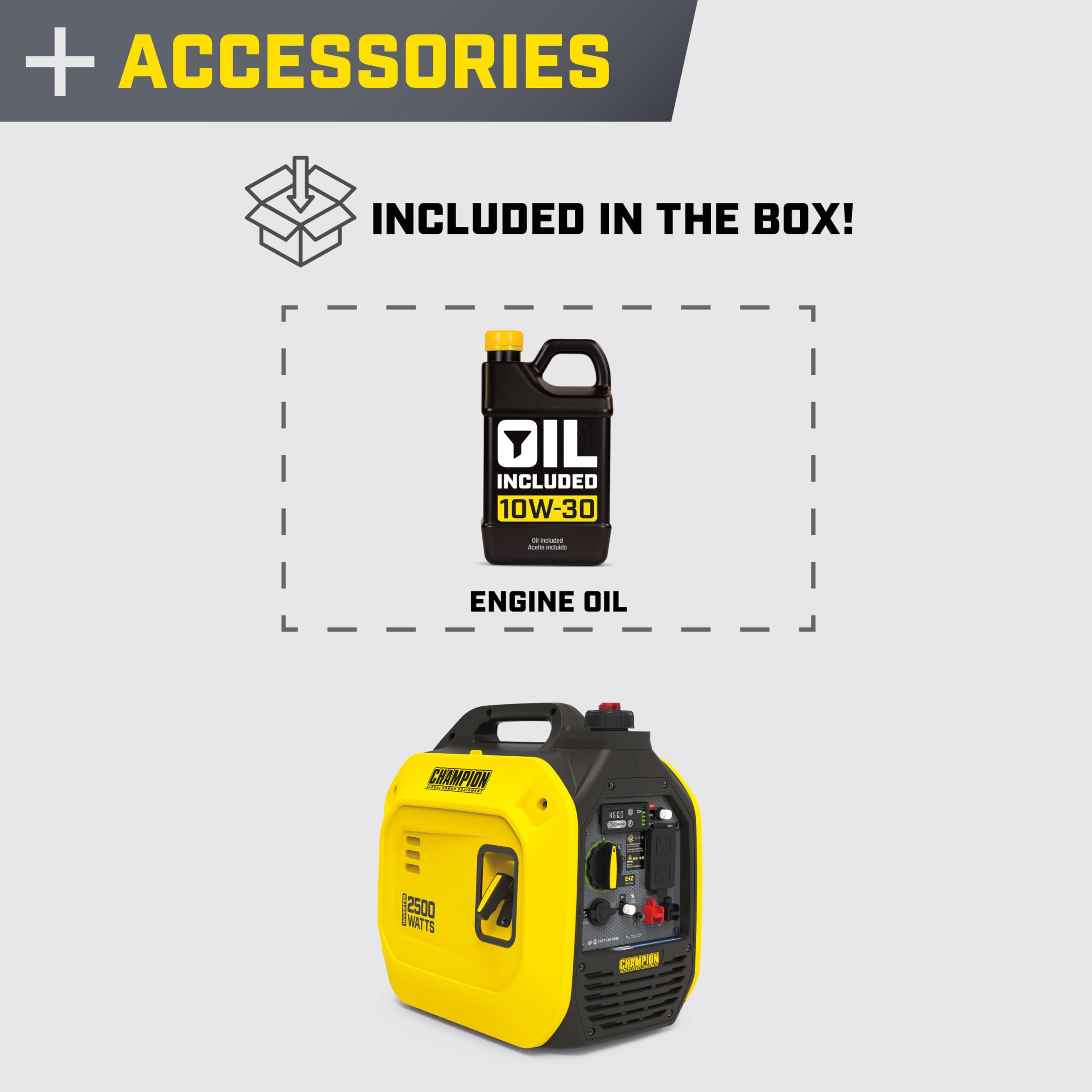 Champion Power Equipment 2500 Watt Ultralight Portable Inverter Generator With Quiet Technology And Co Shield