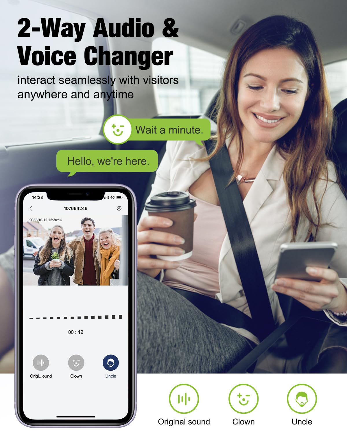 Mubview Wireless Video Doorbell With Chime, 1080P, 2 Way Talk, Night Vision, Human Detection, Card/Cloud Storage   No Subscripti