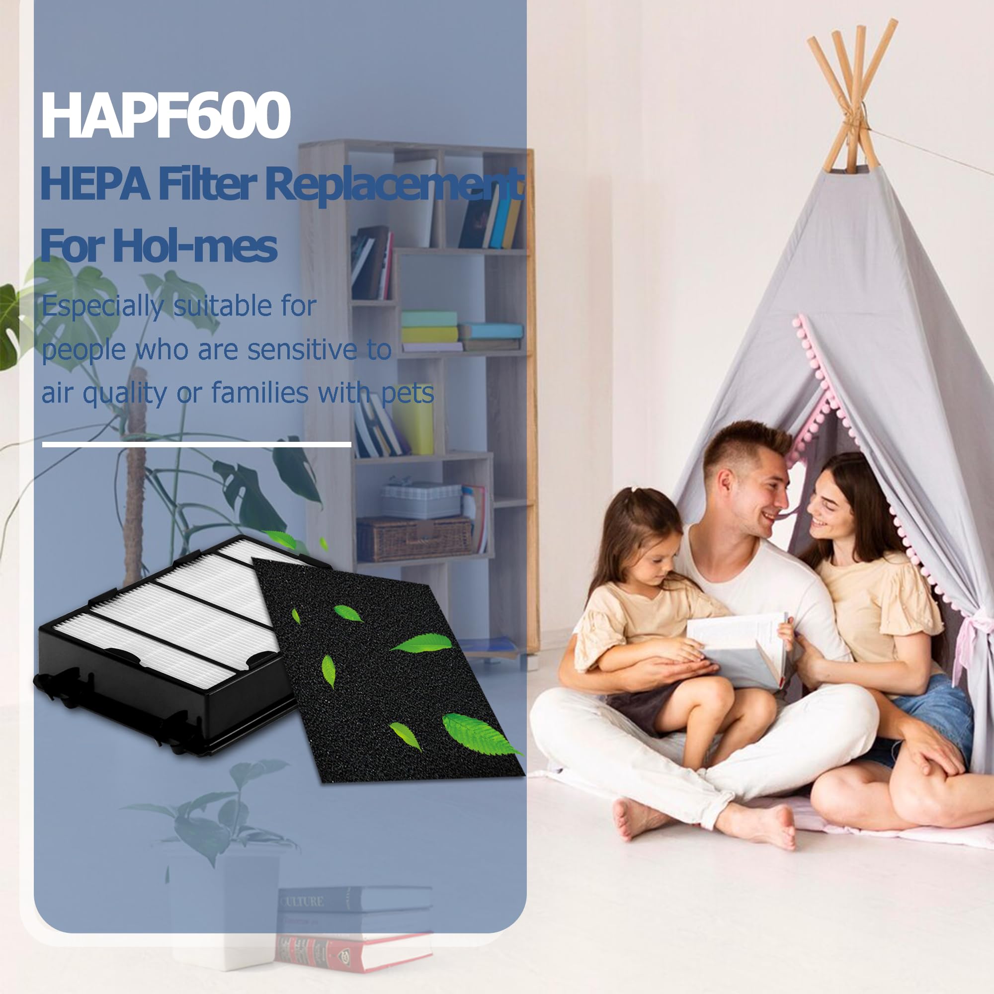 Nishcon Hapf600 Hepa Filters For Holmes Hap616, Hap633, Hap653, Hap726, Hap756, Hap759, Hap8615, Hap8650, Hap9726 Air Purifier,