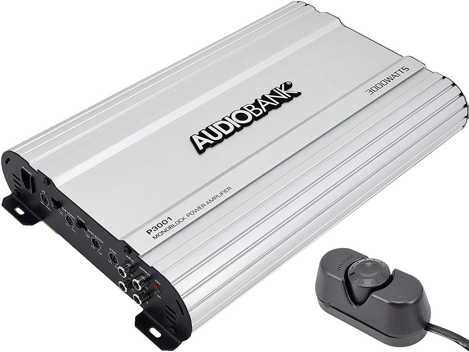 Audiobank Monoblock 3000 Watts Amp Class Ab Car Audio Stereo Amplifier P3001 Heavy Duty Aluminum Alloy Heatsink | Class A B Oper