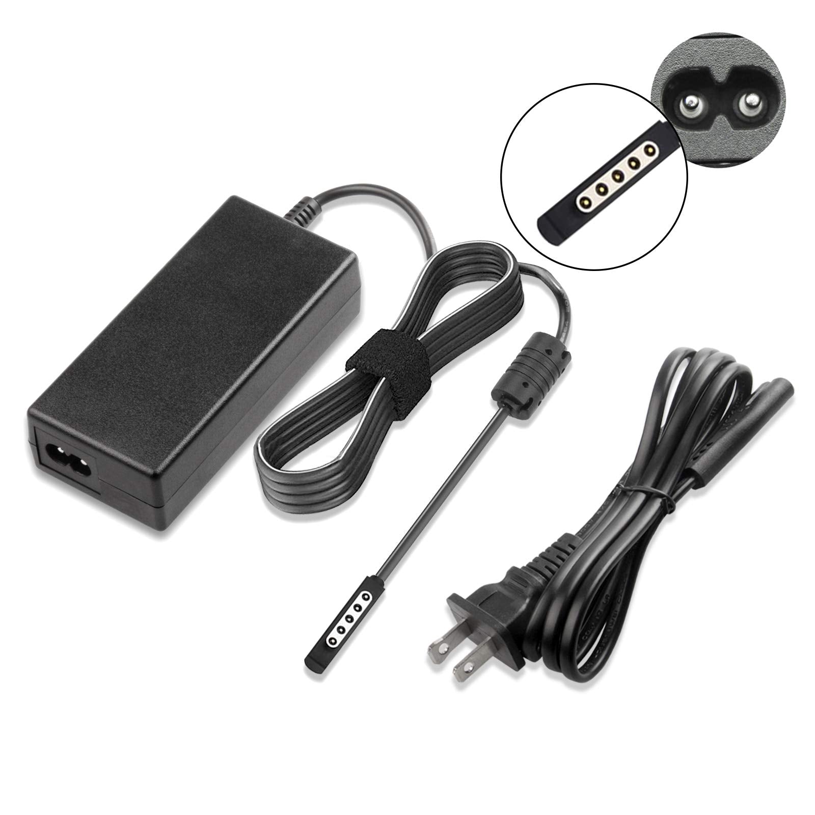 Surface Pro 1 Pro 2 Pro Rt Charger, Surface Power Supply Adapter 43W 12V 3.58A Charger Power Cord Fit Microsoft Surface Pro 1, S