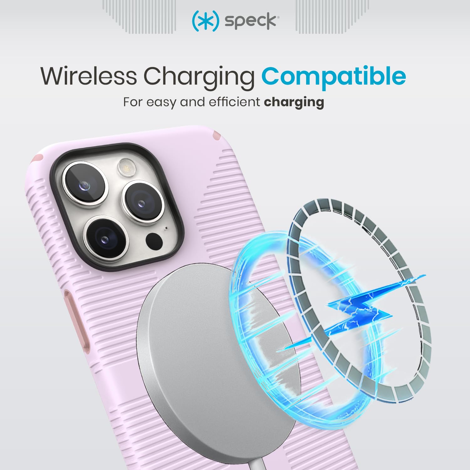 Speck Magsafe Case For Iphone 15 Pro Max   Drop & Camera Protection, Soft Touch Secure Grip, Wireless Charging Compatible, Fits