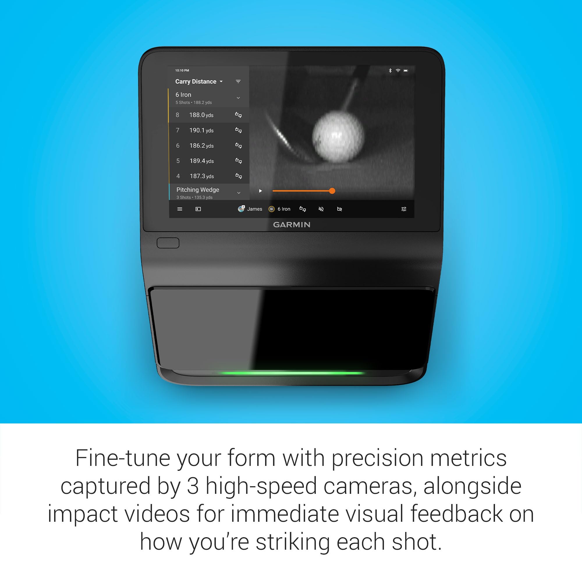 Garmin Approach? R50, Premium Golf Launch Monitor And Simulator, 10'' Built In Color Touchscreen Display