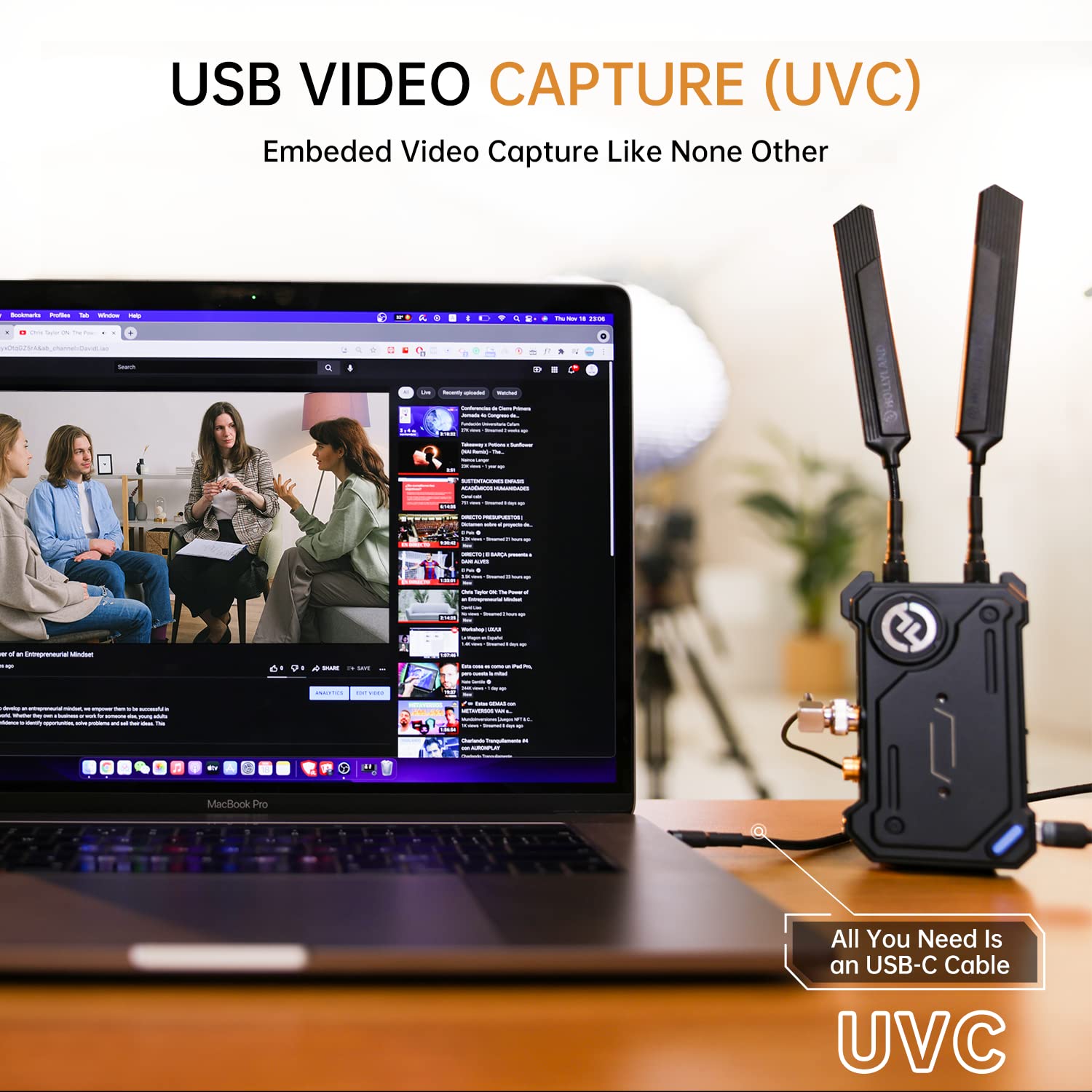 Hollyland Cosmo C1 Wireless Video Transmitter Receiver 5Ghz Transmission System, 1000Ft Range, Dual Sdi&1 Hdmi, Up To 1080P60, 4