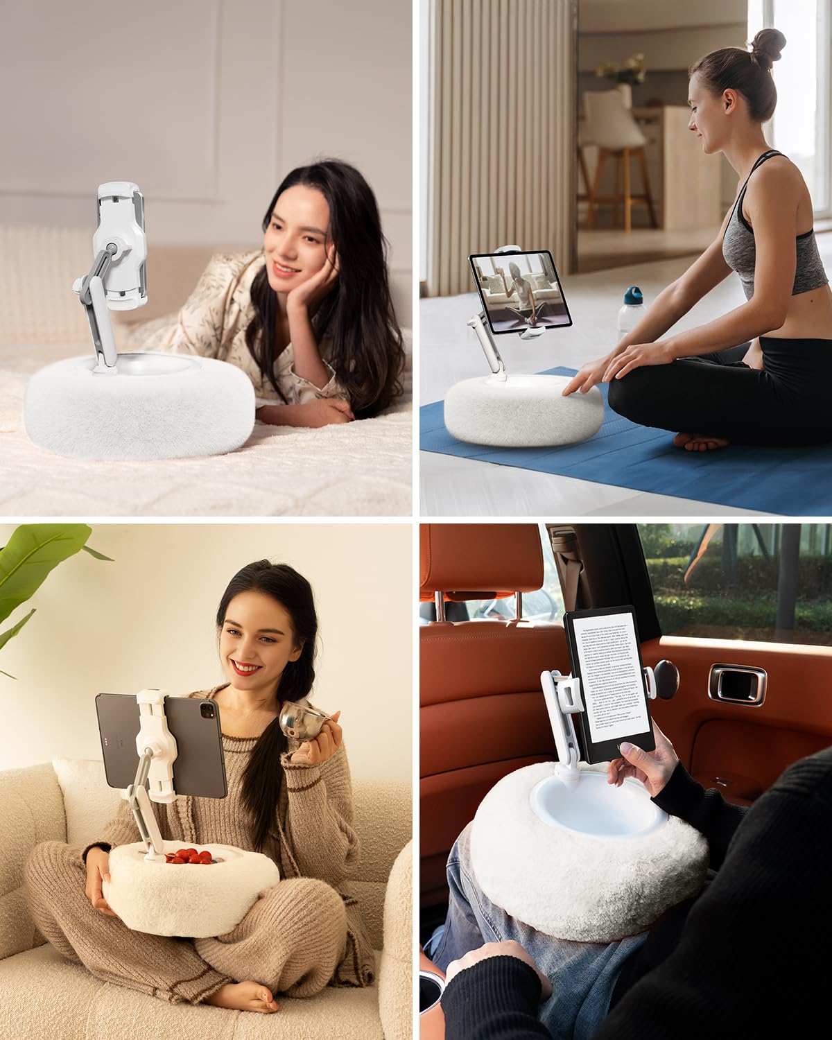 Viozon Tablet Stand Pillow, Compatible With 4.7'' 13'' Phone/Tablet, Ipad, Iphone, Samsung, Google, Kindle, 360Adjustable Phone