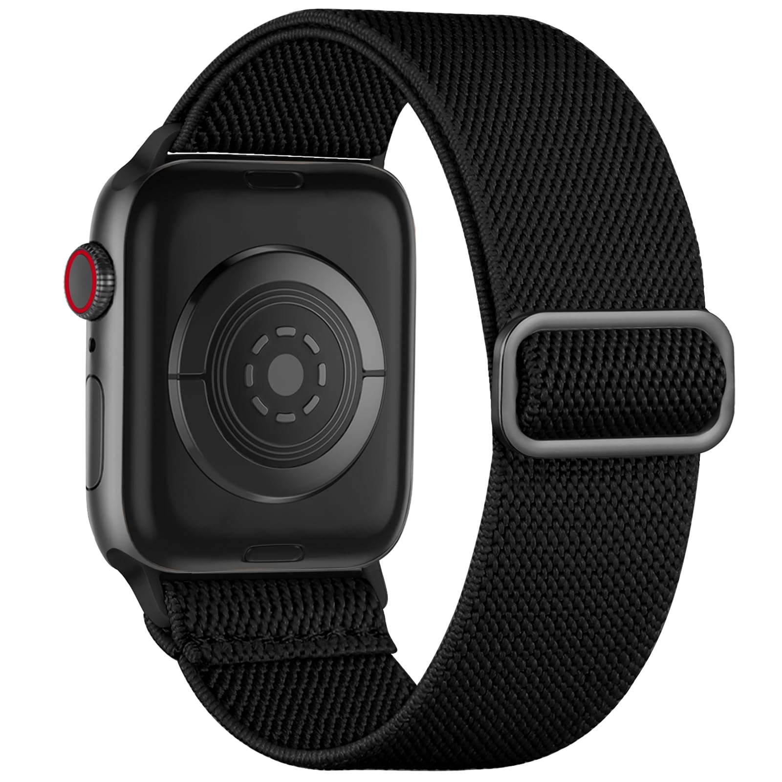 Stretchy Solo Loop Compatible With Apple Watch Band 40Mm 44Mm 45Mm 41Mm 38Mm 49Mm 42Mm 46Mm Women Men, Soft Nylon Elastic Braide