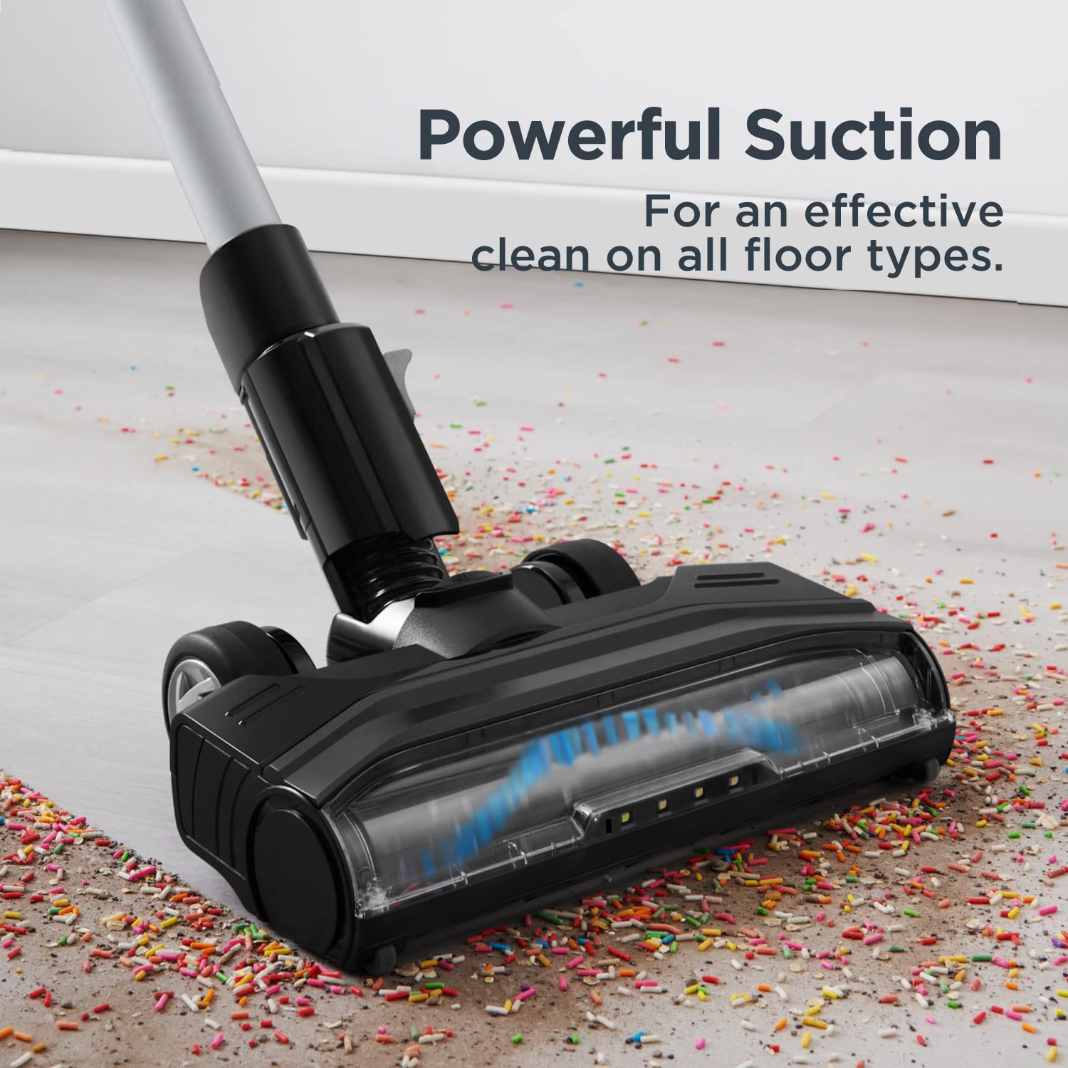 Eureka Lightweight Cordless Vacuum Cleaner, High Efficiency Powerful Motor Led Headlights, Convenient Stick And Handheld Vac, Bl