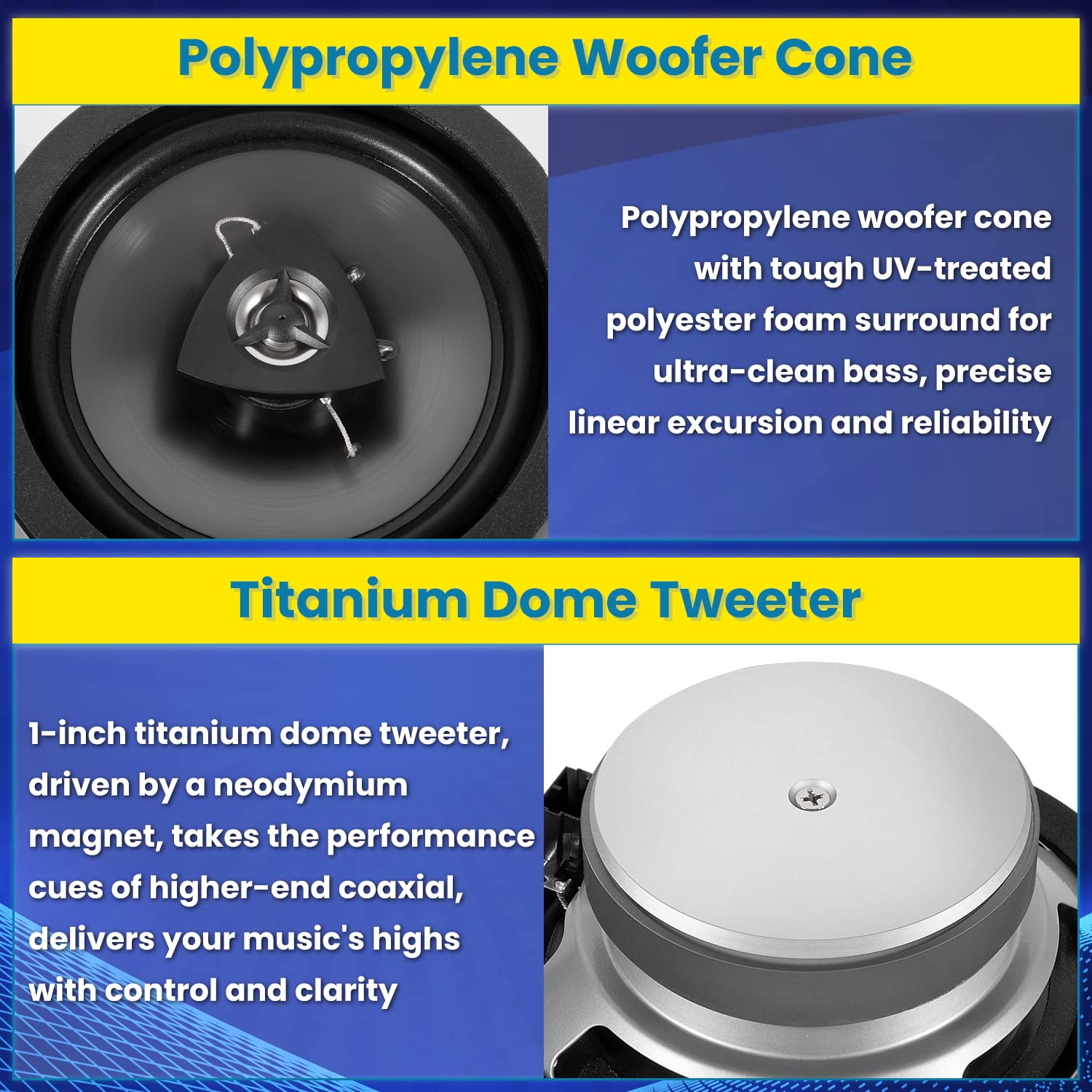 2 Pack Replace For Mopar Kicker Speaker Upgrade For Jeep Wrangler Jk Jku 2007 2018 & Grand Cherokee, Commander, Liberty, Dodge C