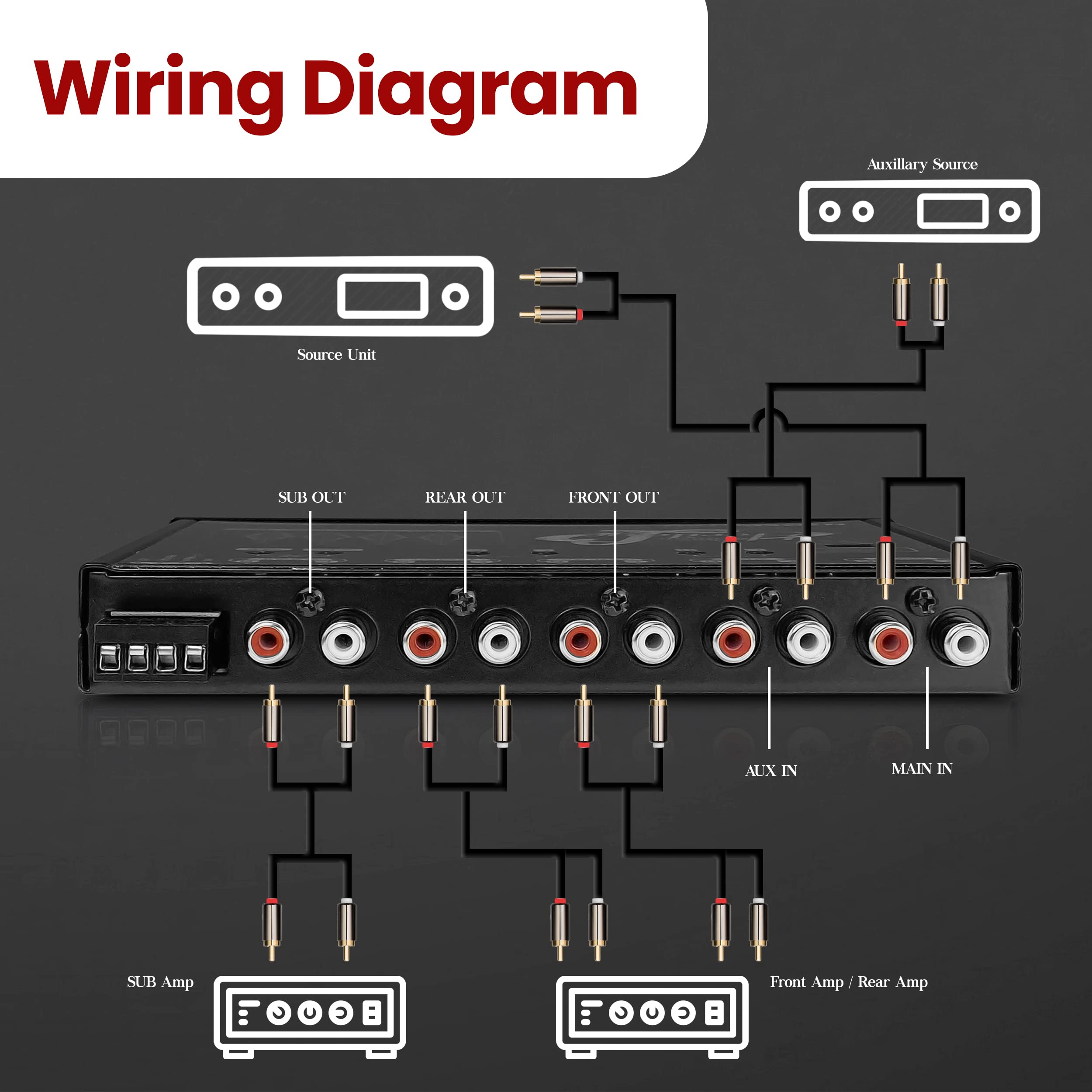 Lanzar 4 Band Parametric Equalizer   Bluetooth Wireless Audio Connectivity, Blue Light Illumination, Works With All Of Todays La