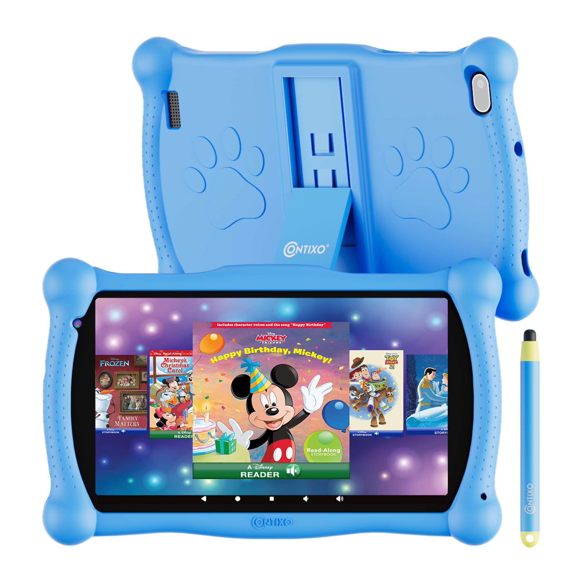 Contixo Kids Tablet V10, 7 Inch Hd For Ages 3 7   Toddler Tablet With Camera, Parental Control, 32Gb Storage, Wifi, 50+ Disney S