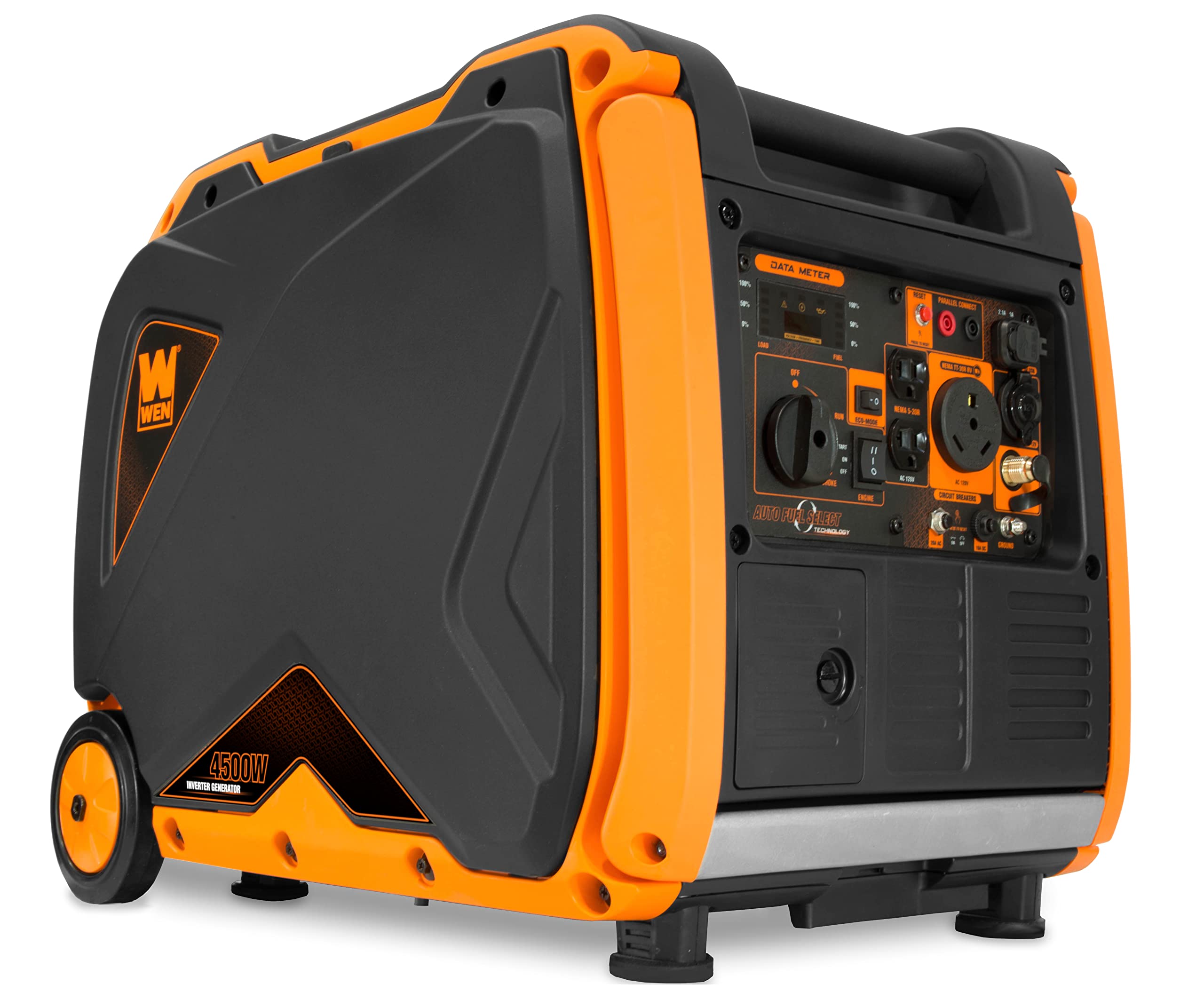 Wen Df451I Super Quiet 4500 Watt Electric Start Dual Fuel Rv Ready Portable Inverter Generator With Fuel Shut Off