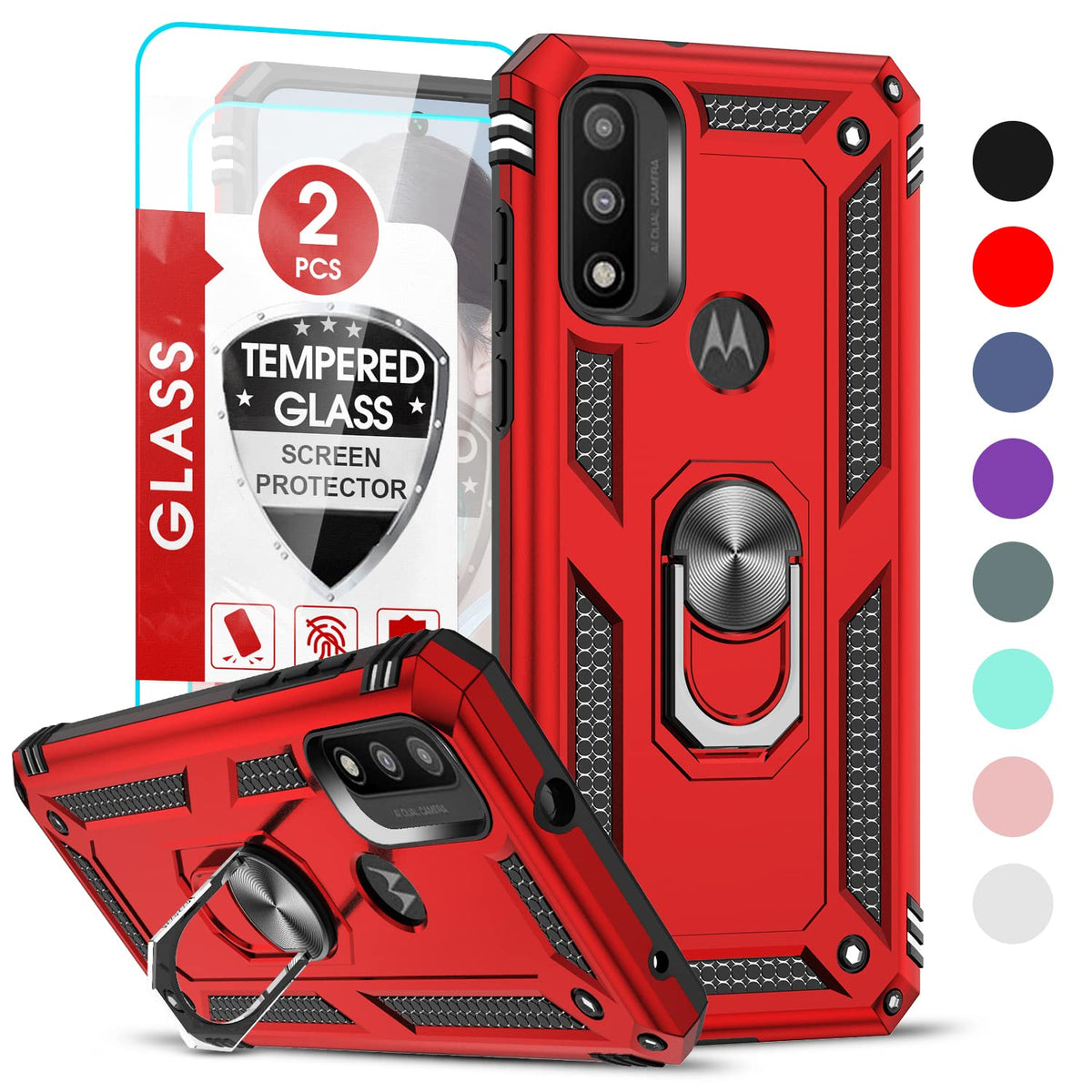Leyi For Moto G Power 2022 Case, Moto G Play 2023 Case/Motorola G Pure Phone Case With 2 Pcs Screen Protector, [Military Grade]