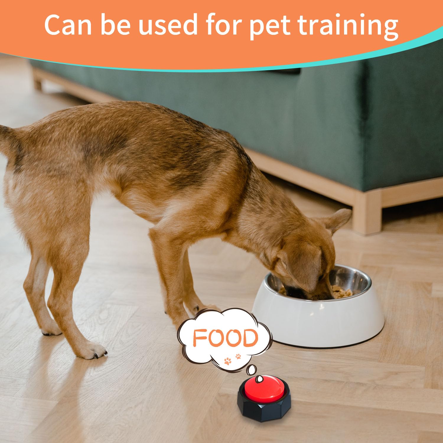 Ribosy Dog Training Buzzer, Recordable Button, Record And Playback Your Own Message To Train Your Dog Voice What They Wants And