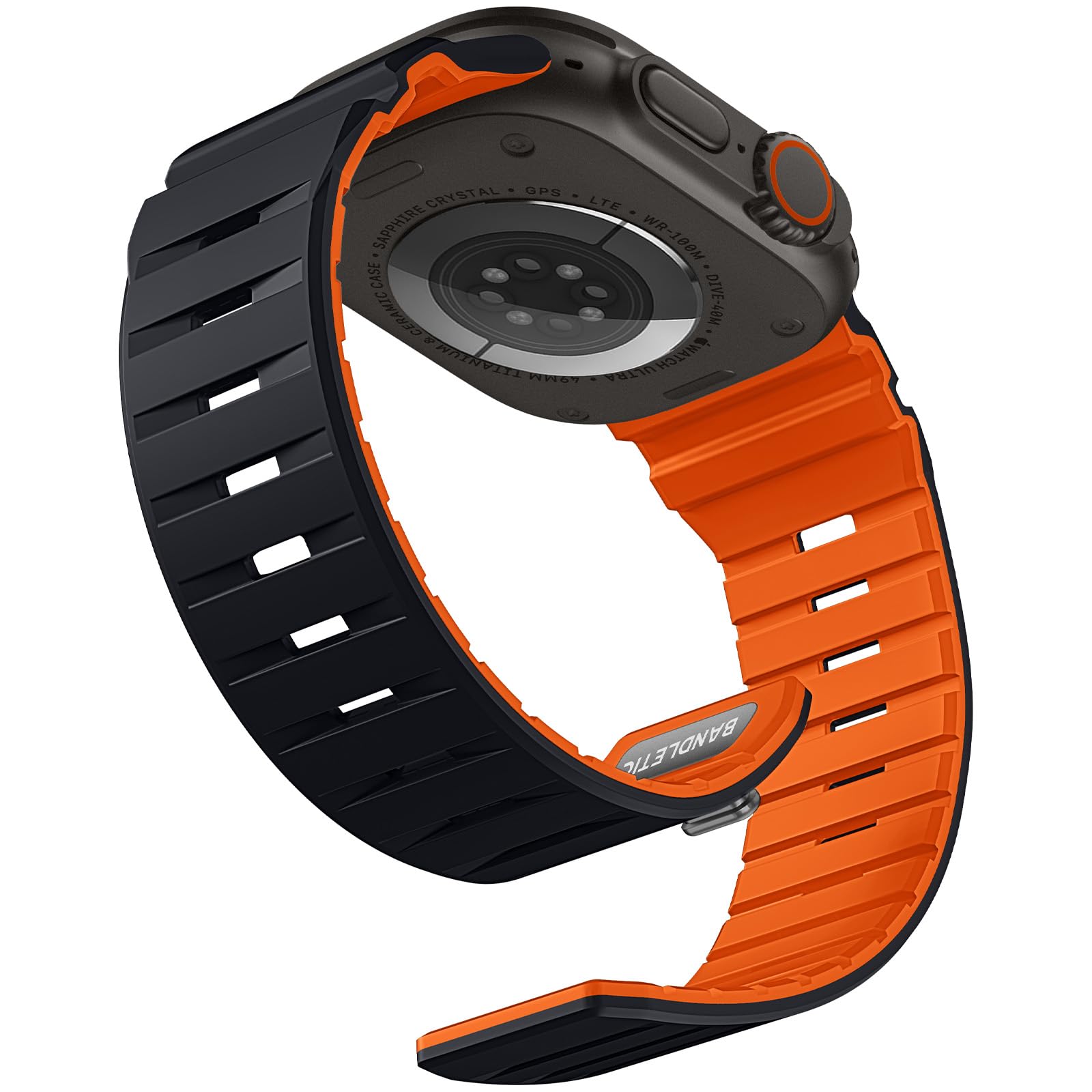 Bandletic Compatible with Apple Watch Series 11 Band - Comfortable Magnetic Strap with Secure Buckle for iWatch Band Ultra 49mm 