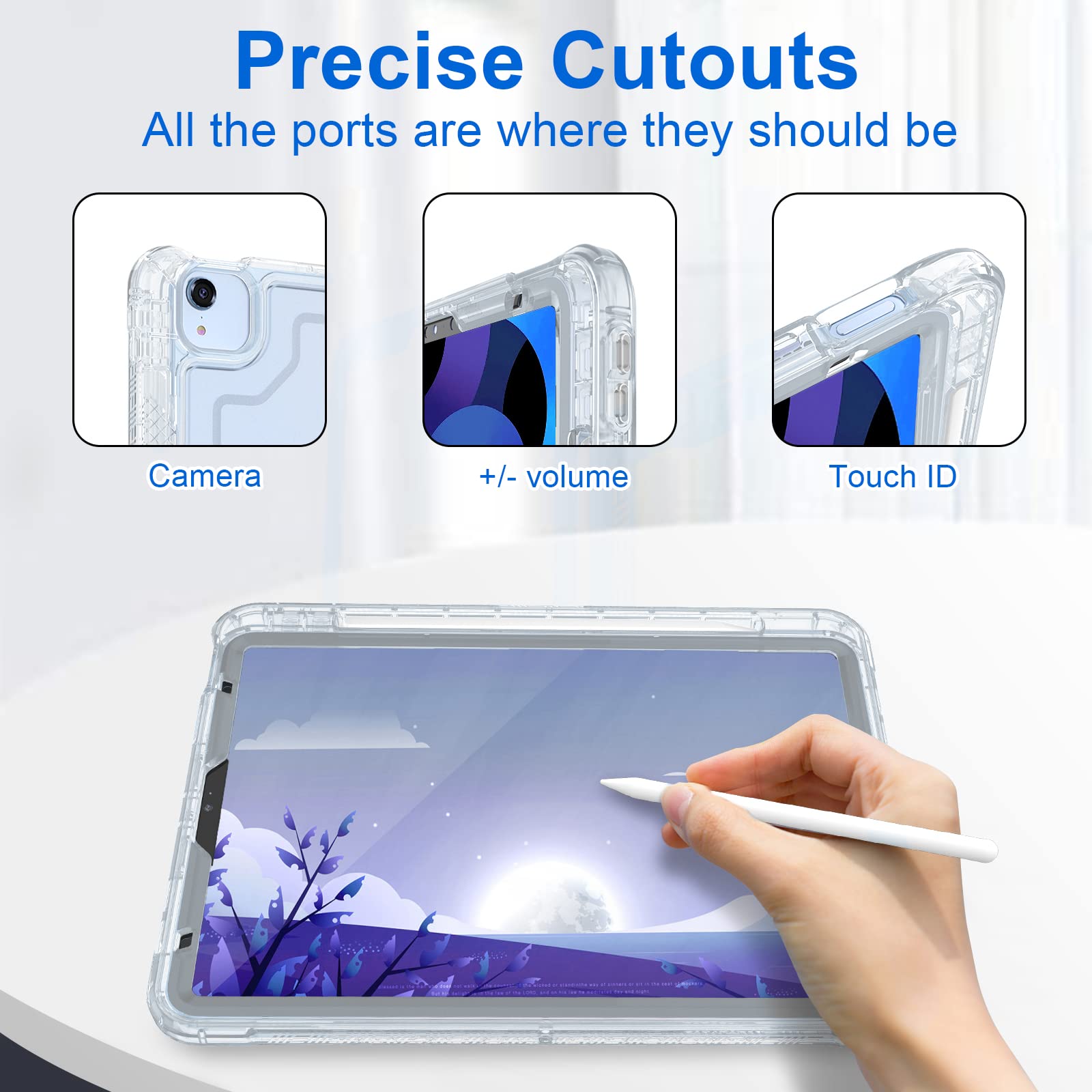 Zonefoker For Ipad Air 5Th Generation Case, Ipad Air 4 Case, Cute Ipad Air Case 4Th/5Th 10.9 Inch 2020/2022 With Pencil Holder/S