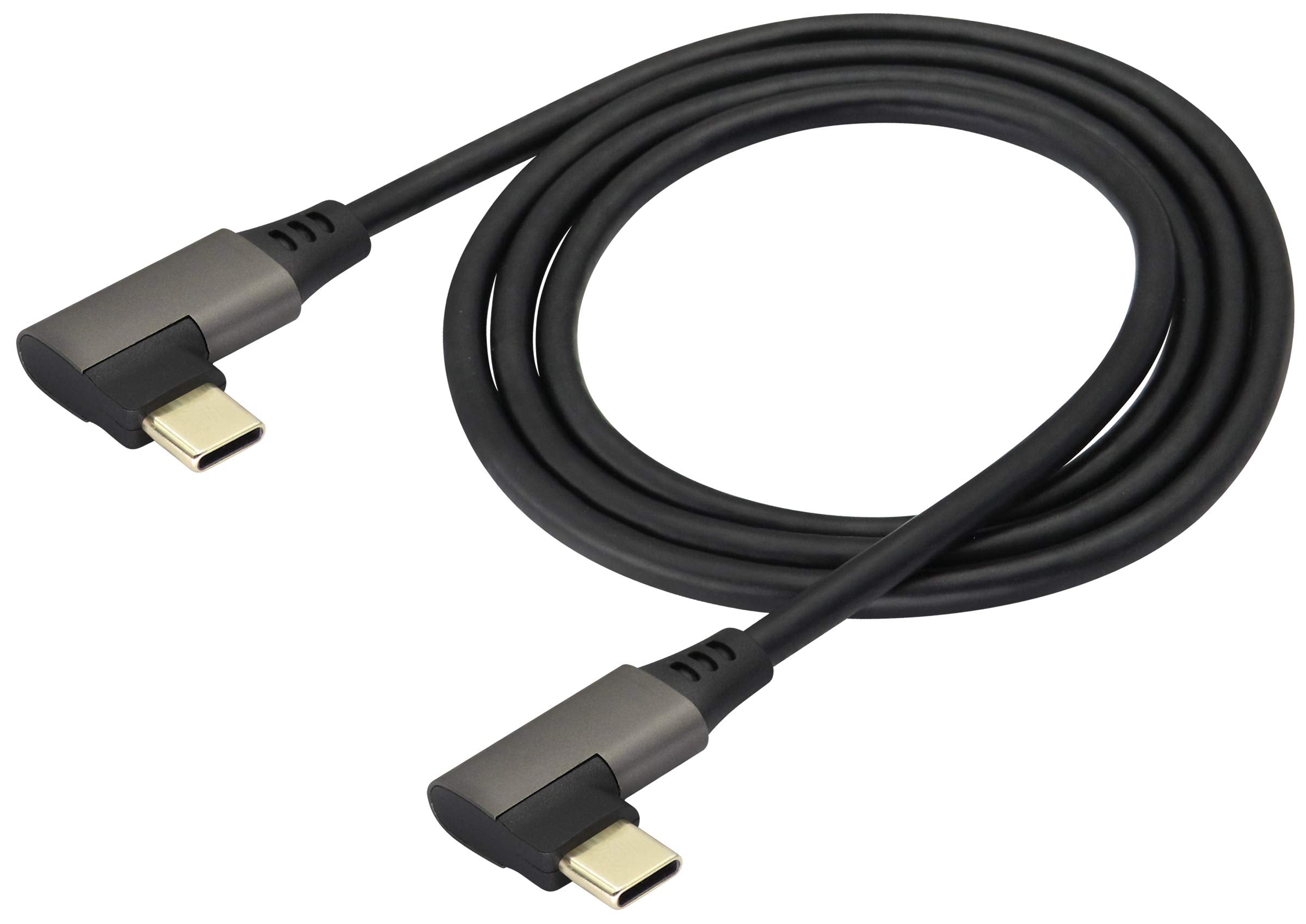 AAOTOKK Right Angle USB C 3.1 Extension Cable Gen 2 10Gbps 90 DegreeType C 3.1 USB Male to Male Cable Supports Charging,Data,Aud