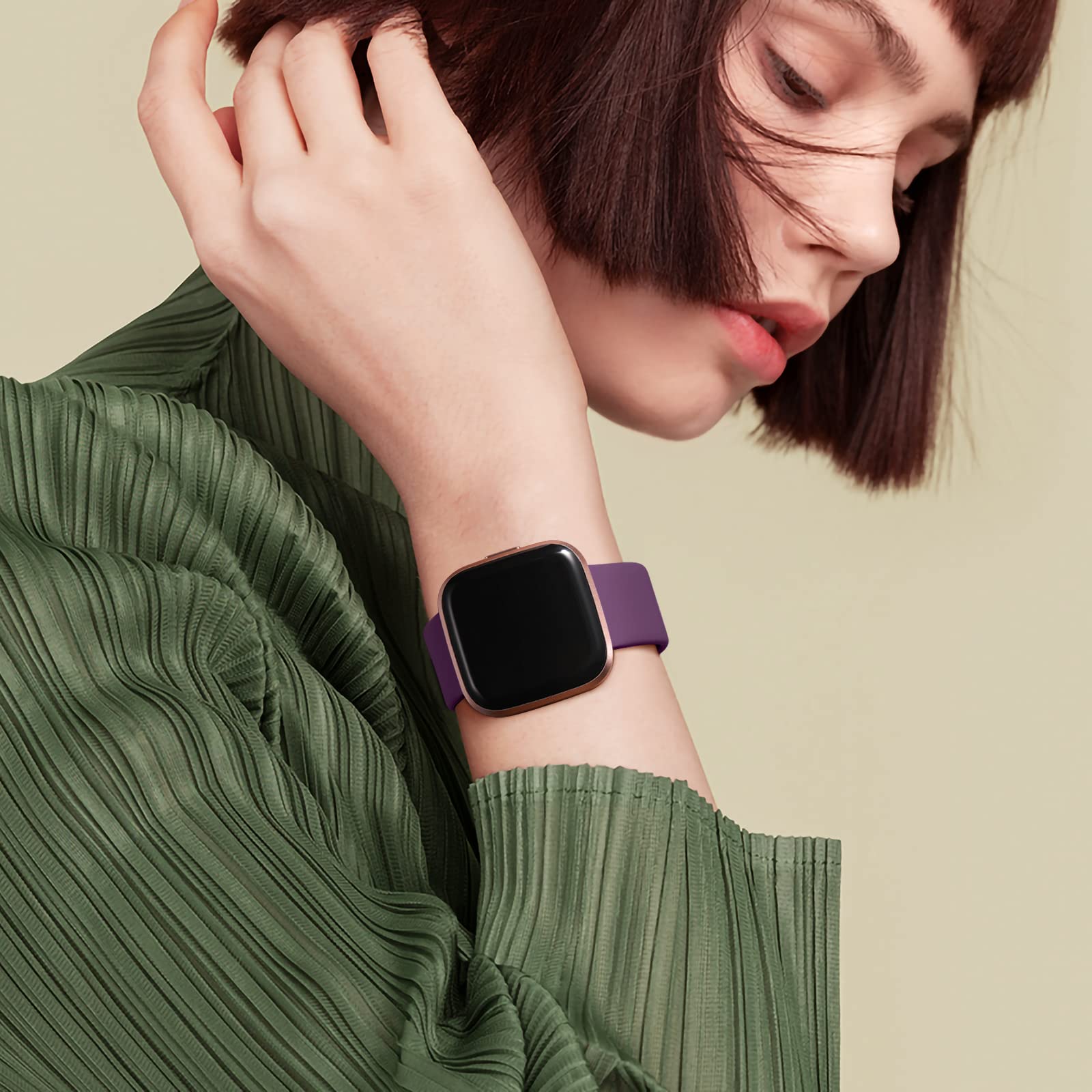 Witzon 6 Pack Bands Compatible With Fitbit Versa 2 Bands For Women Men, Soft Silicone Replacement Wristbands Sport Band For Vers