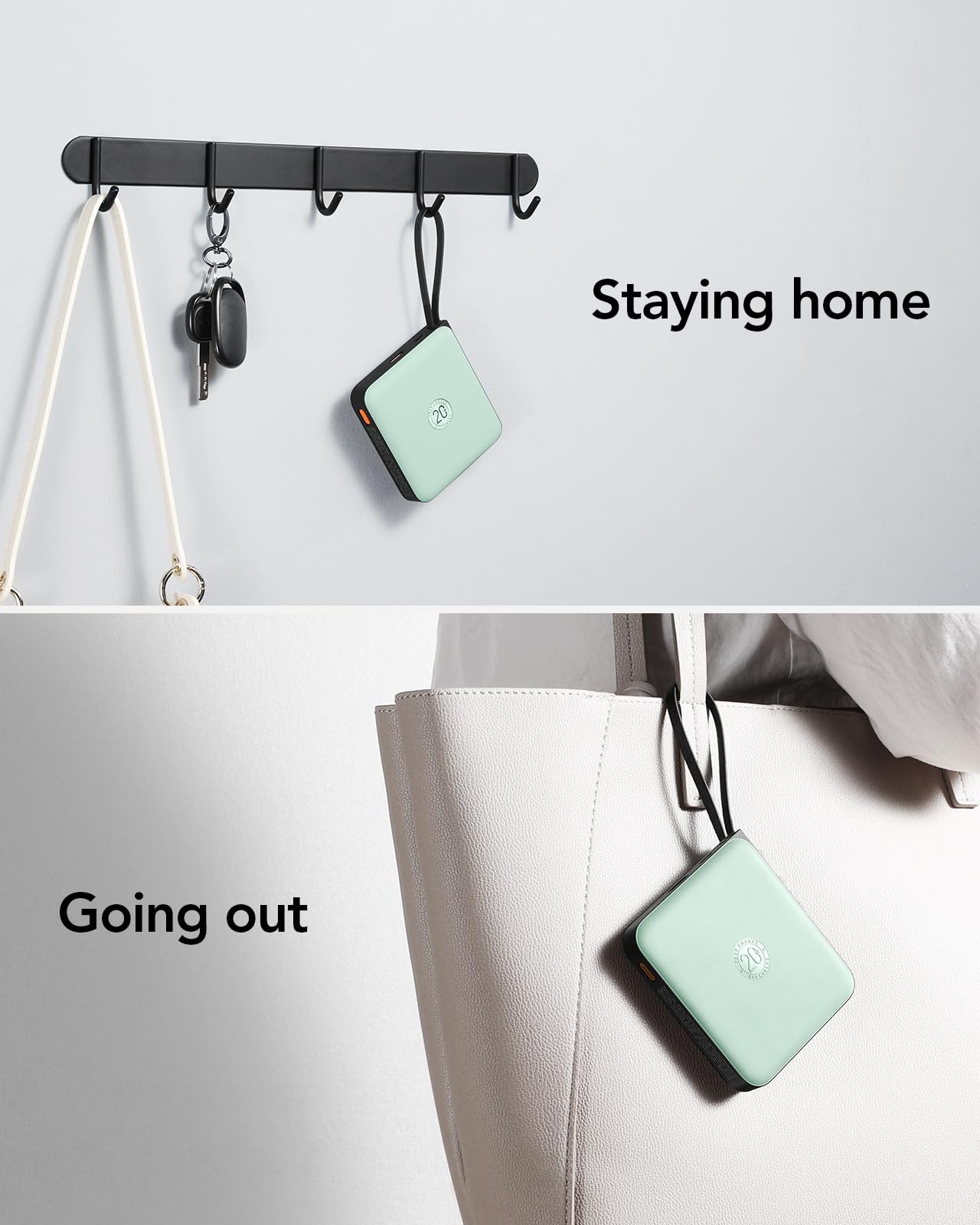 Vrurc Portable Charger Usb C, Power Bank With Built In Cable, 10000Mah 20W Battery Pack For Iphone 16 15 14 Samsung Galaxy S23 S