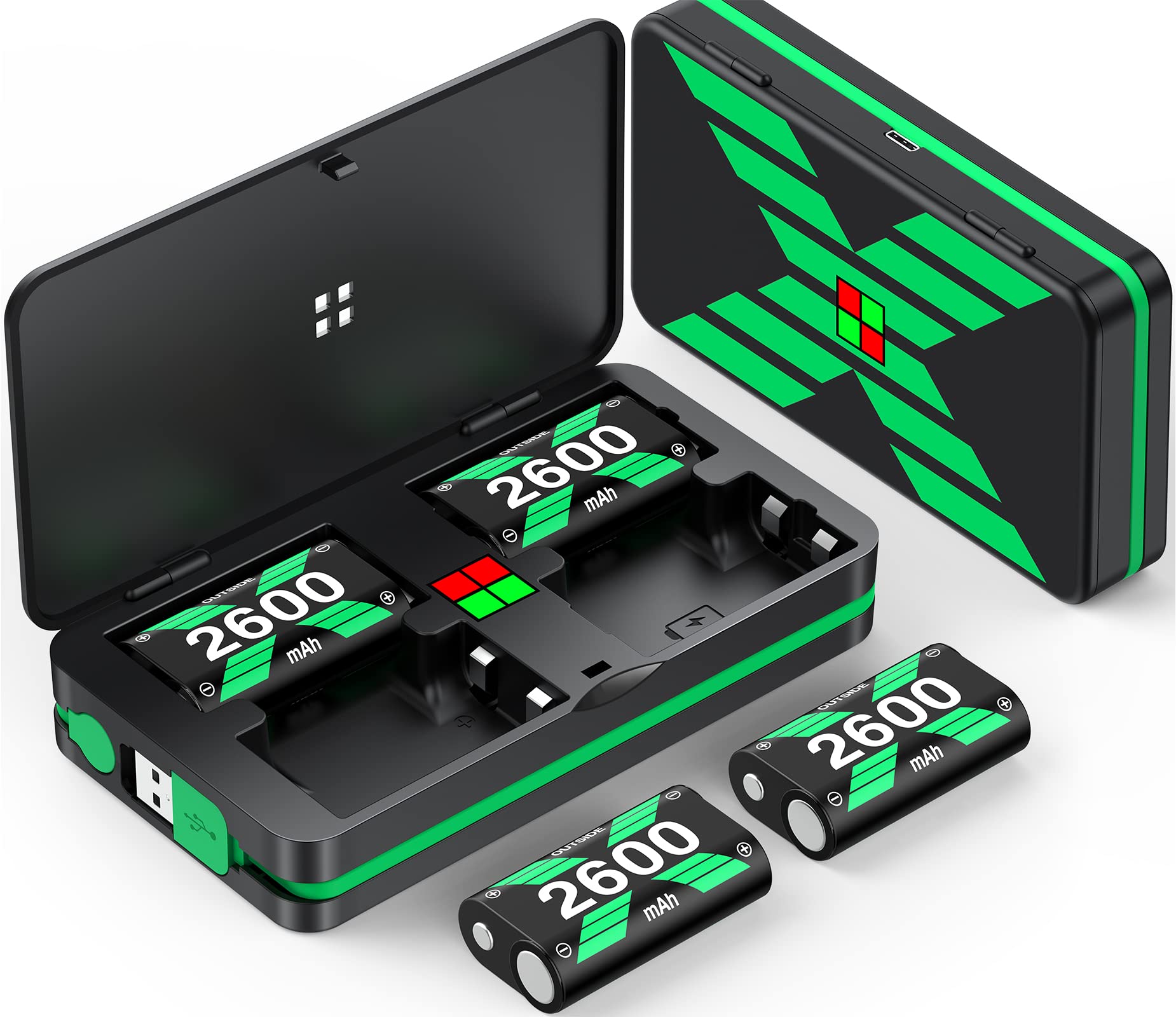 4X2600Mah Xbox Rechargeable Battery Compatible For Xbox One/Xbox Series X/S Controller Battery Packs For Xbox One S/X/One Elite 