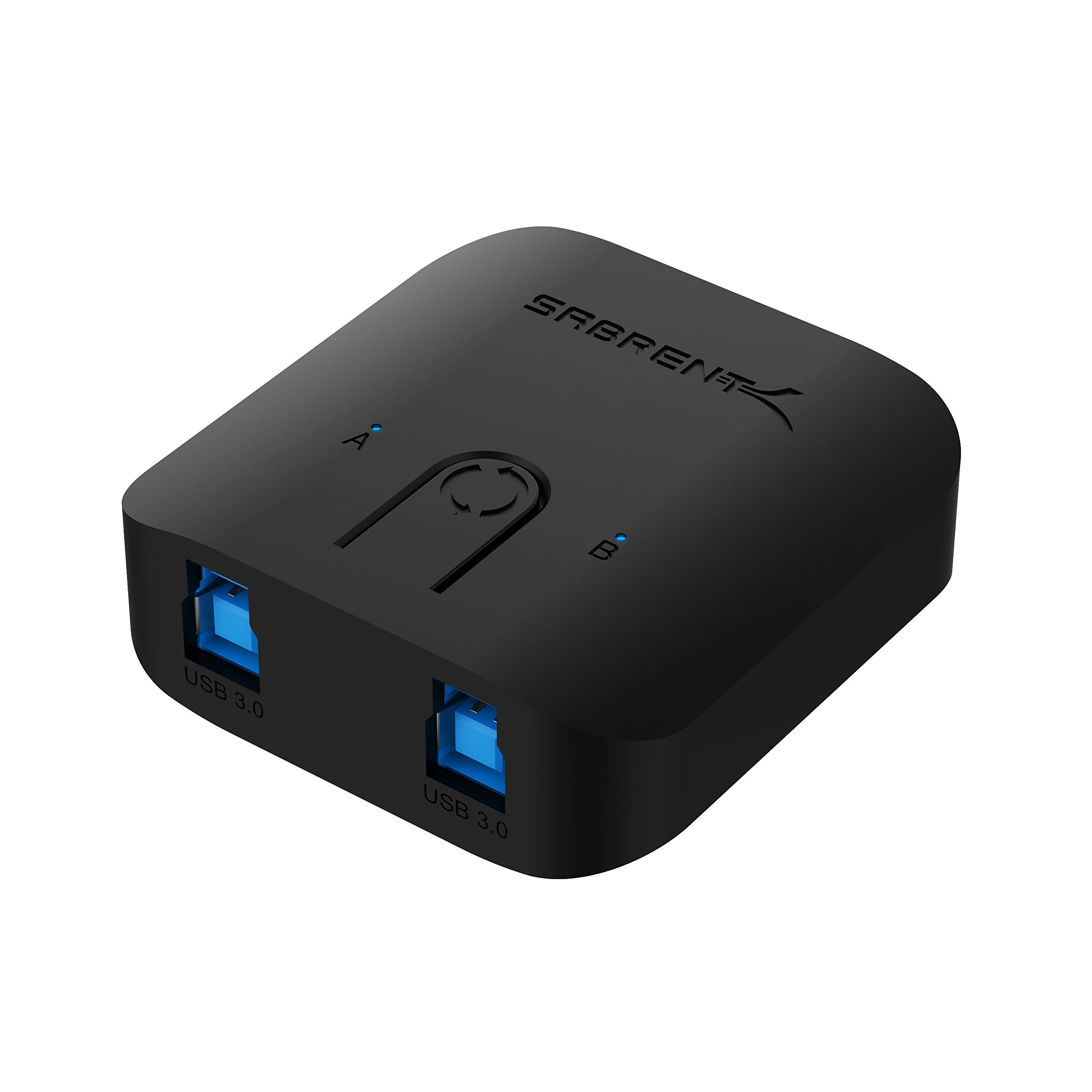 Sabrent Usb 3.0 Sharing Switch For Multiple Computers And Peripherals Led Device Indicators (Usb Sw30) Black