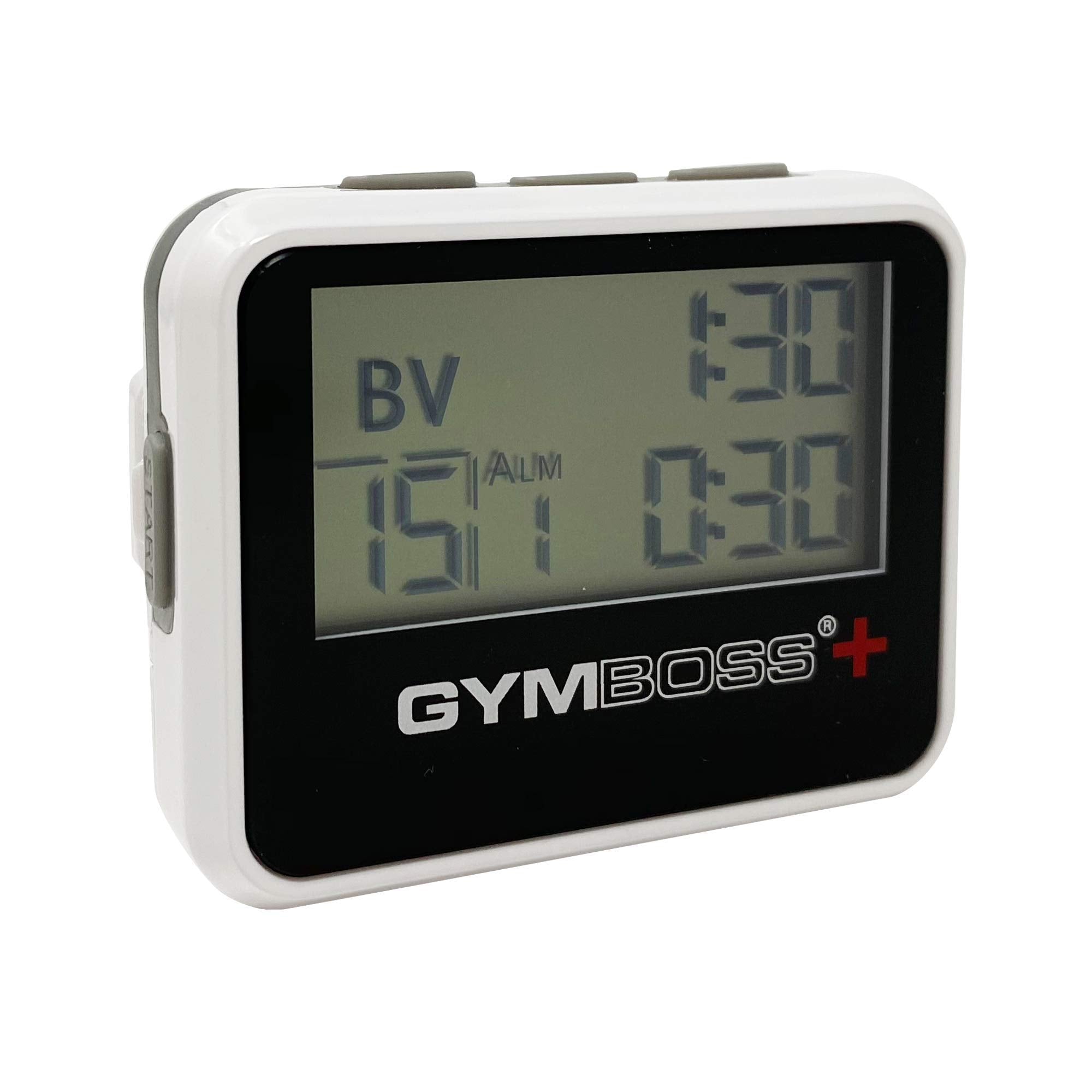 Gymboss Plus Interval Timer And Stopwatch - White/Black Hardcoat