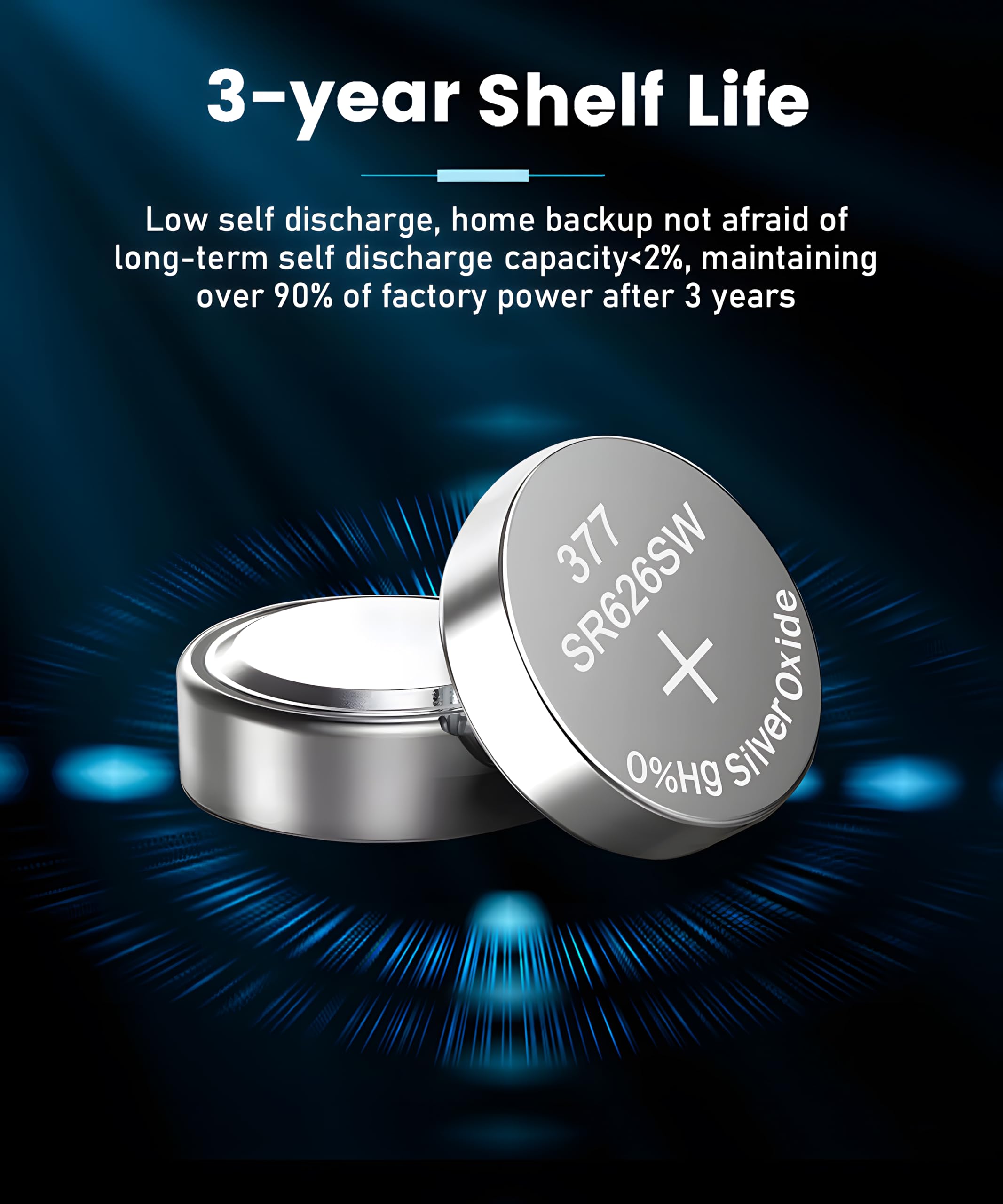 Ykm 377 Sr626Sw Watch Battery Lr626 376 V377 377A Ag4 1.55V Silver Oxide Button Battery Replacement For Watch Clock 20 Pack