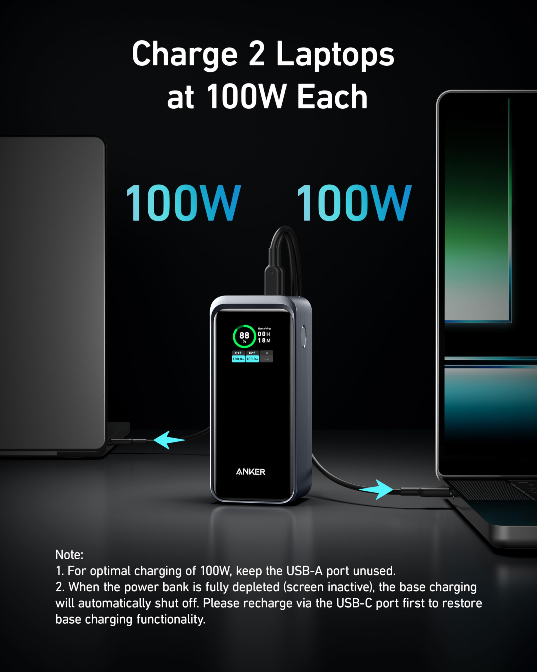 Anker Prime Power Bank, 20K Portable Charger With 200W Output, Smart Digital Display, 2 Usb C And 1 Usb A Port Compatible With I